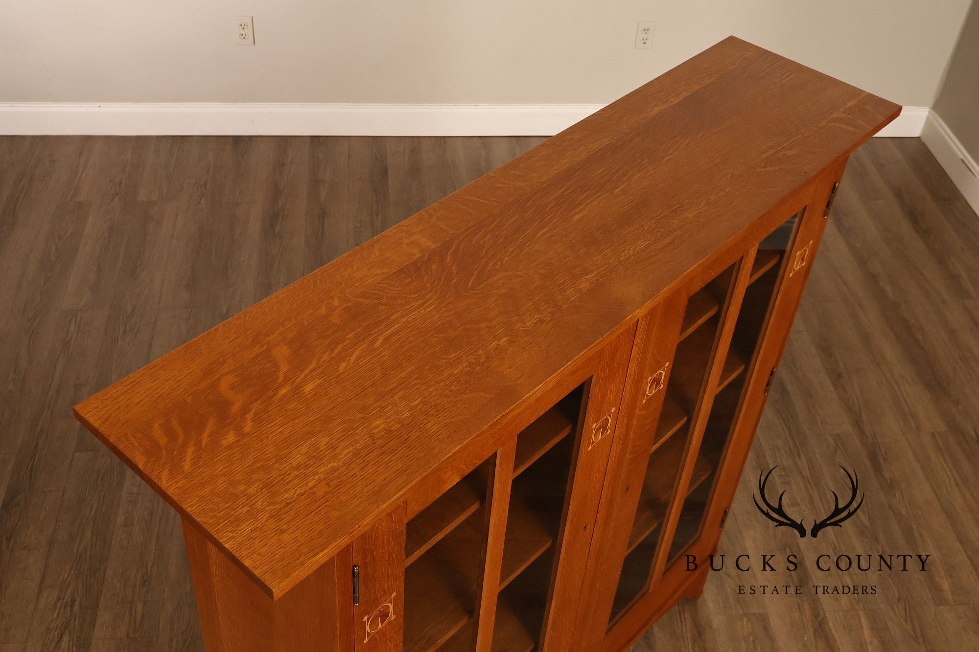 Stickley Harvey Ellis Mission Oak Inlay Bookcase