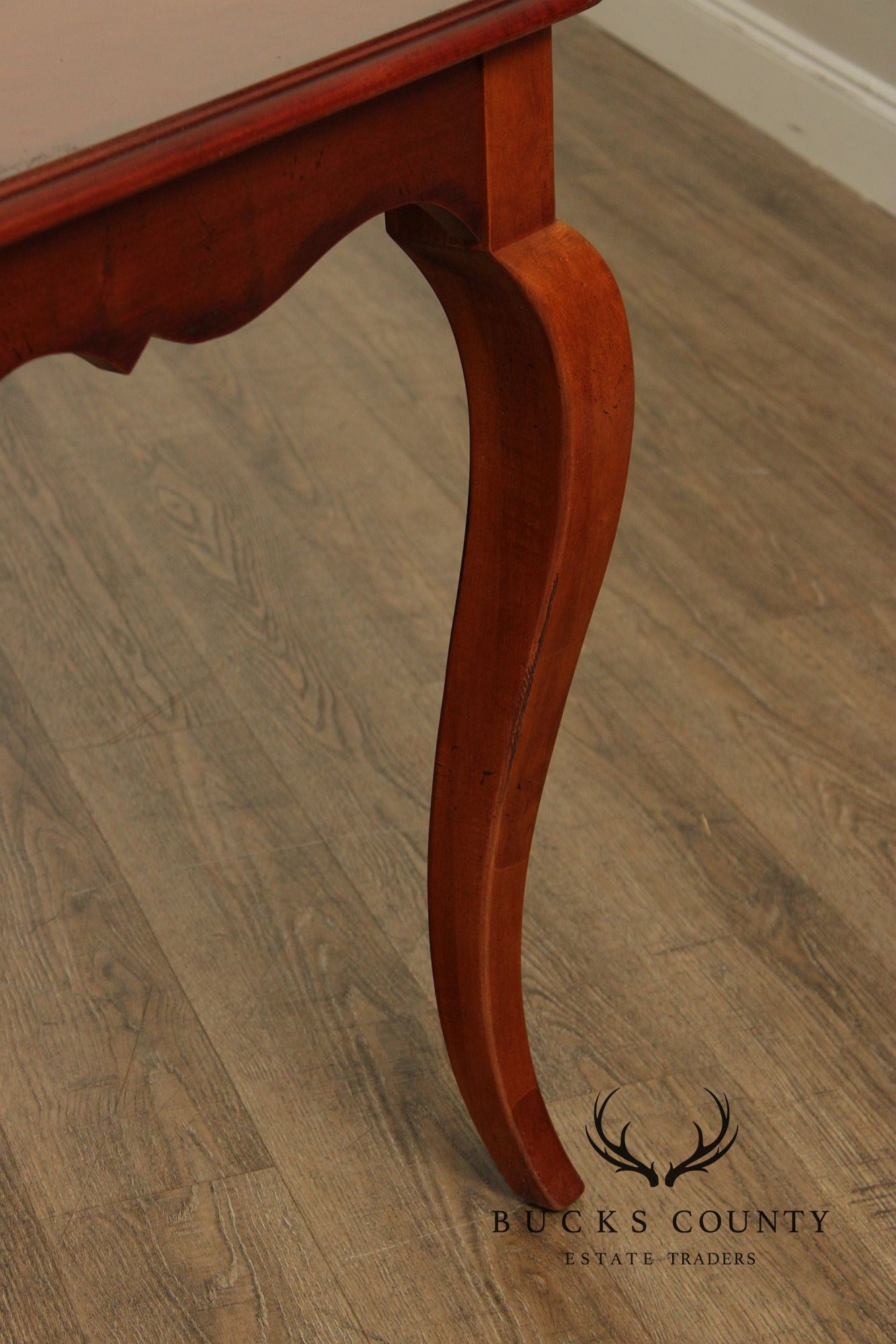 HICKORY WHITE ITALIAN PROVINCIAL STYLE CHERRY CHATEAU EXTENDABLE DINING TABLE