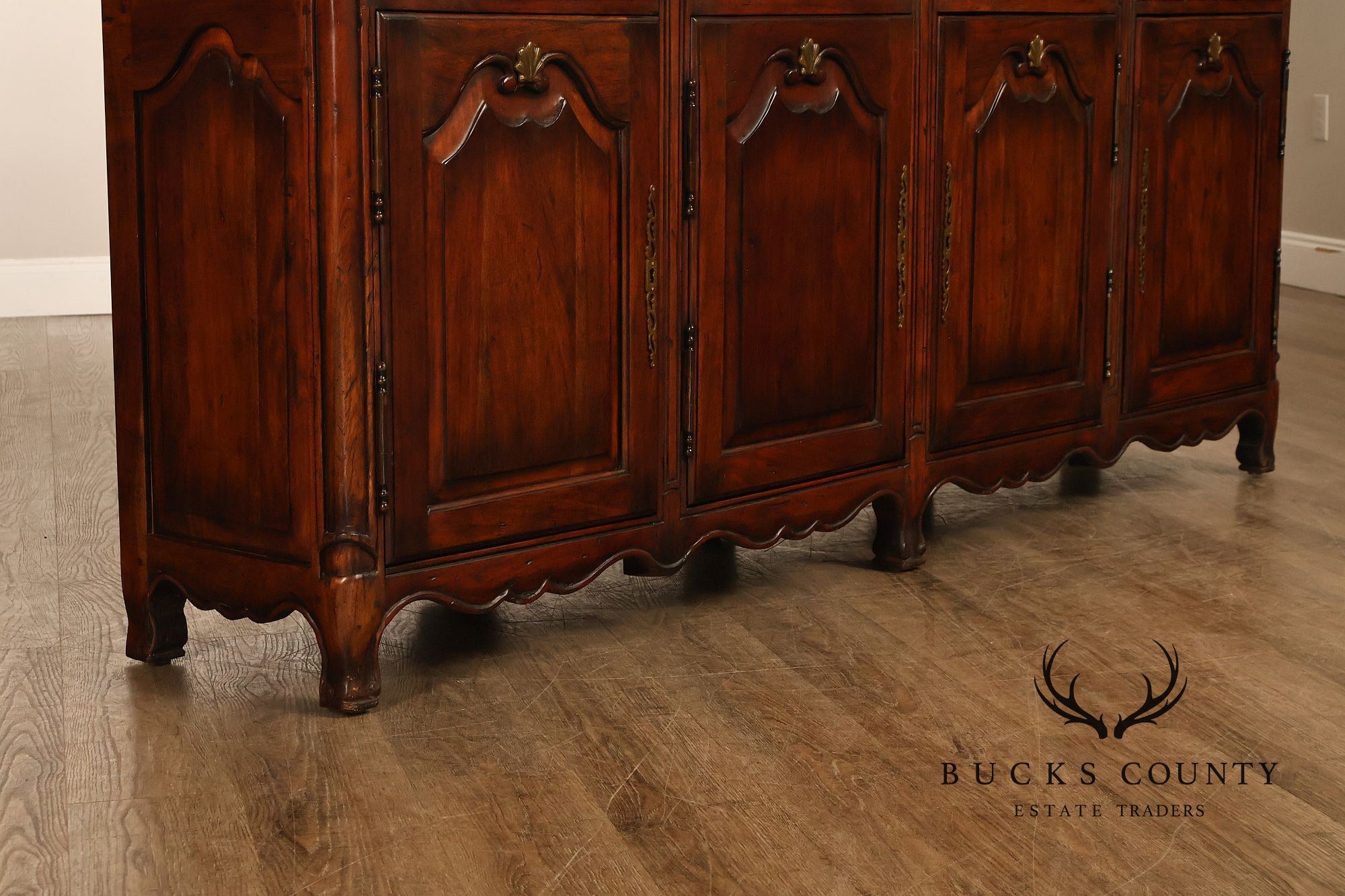 Morgan Hill French Country Style Carved Wood Buffet Sideboard Server