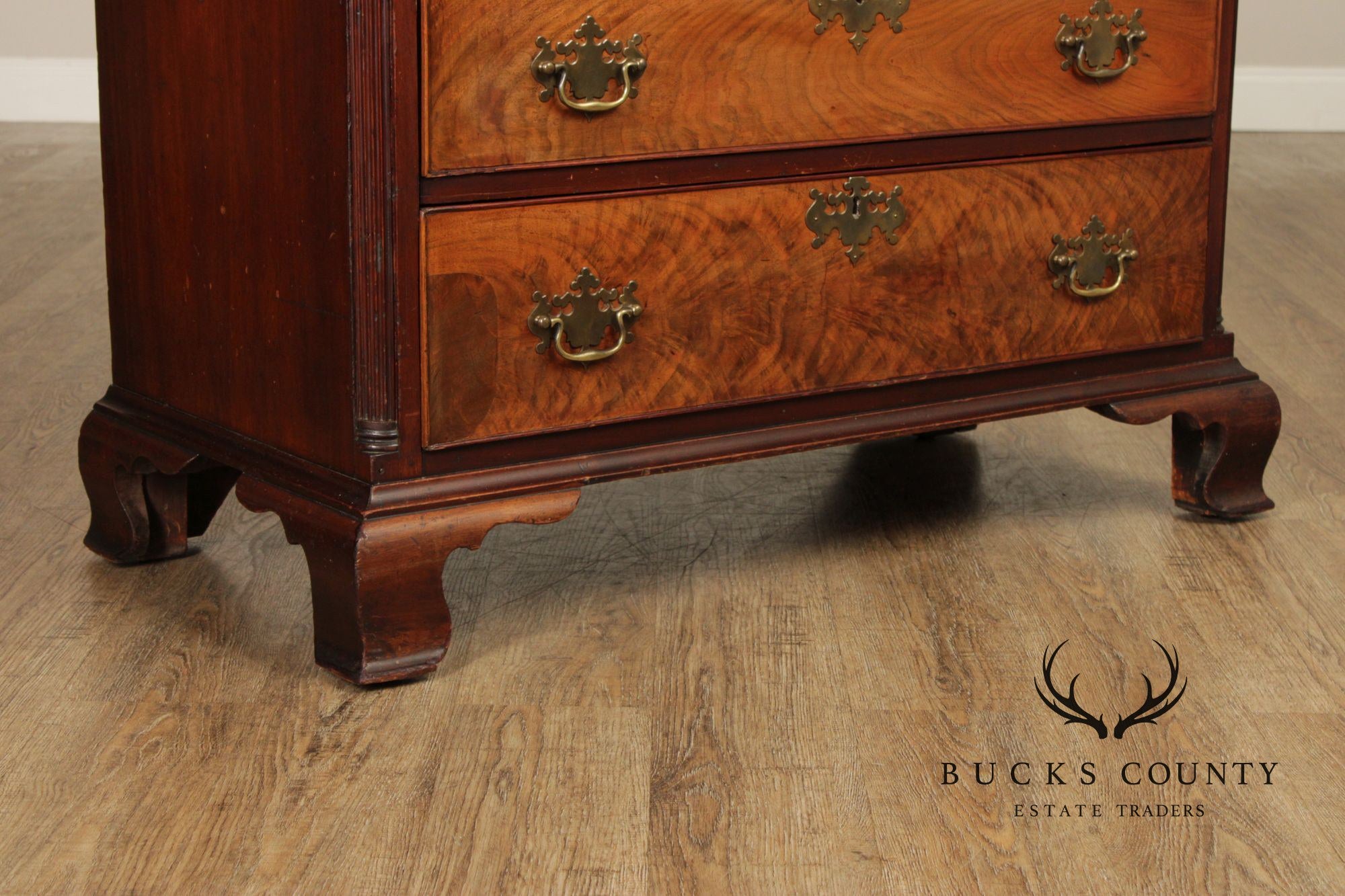 Antique American Chippendale Style Mahogany Chest Of Drawers