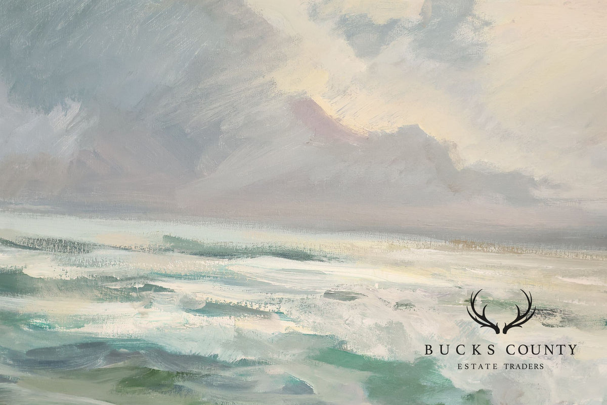 Dale Ratcliff Acrylic on Linen Painting, 'Silver Sea'