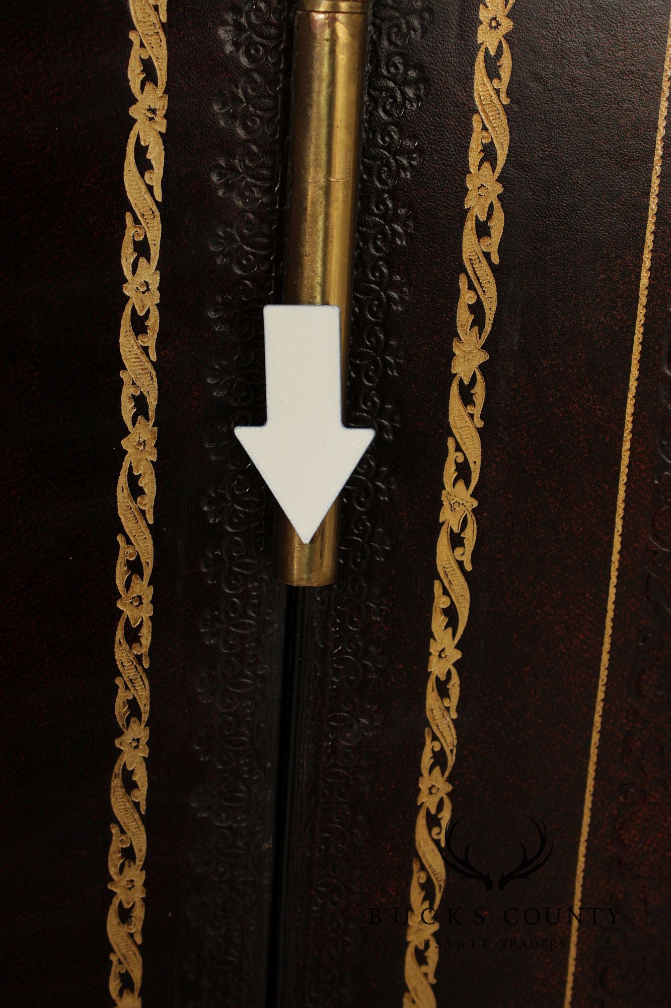 Maitland Smith Four-Panel Leather Folding Screen