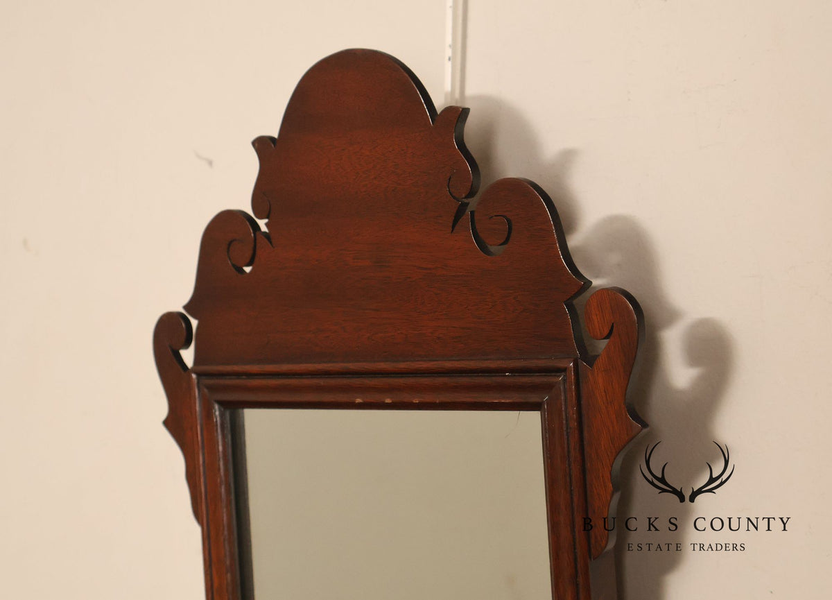 Henkle-Harris Chippendale Style Mahogany Scrollwork Wall Mirror
