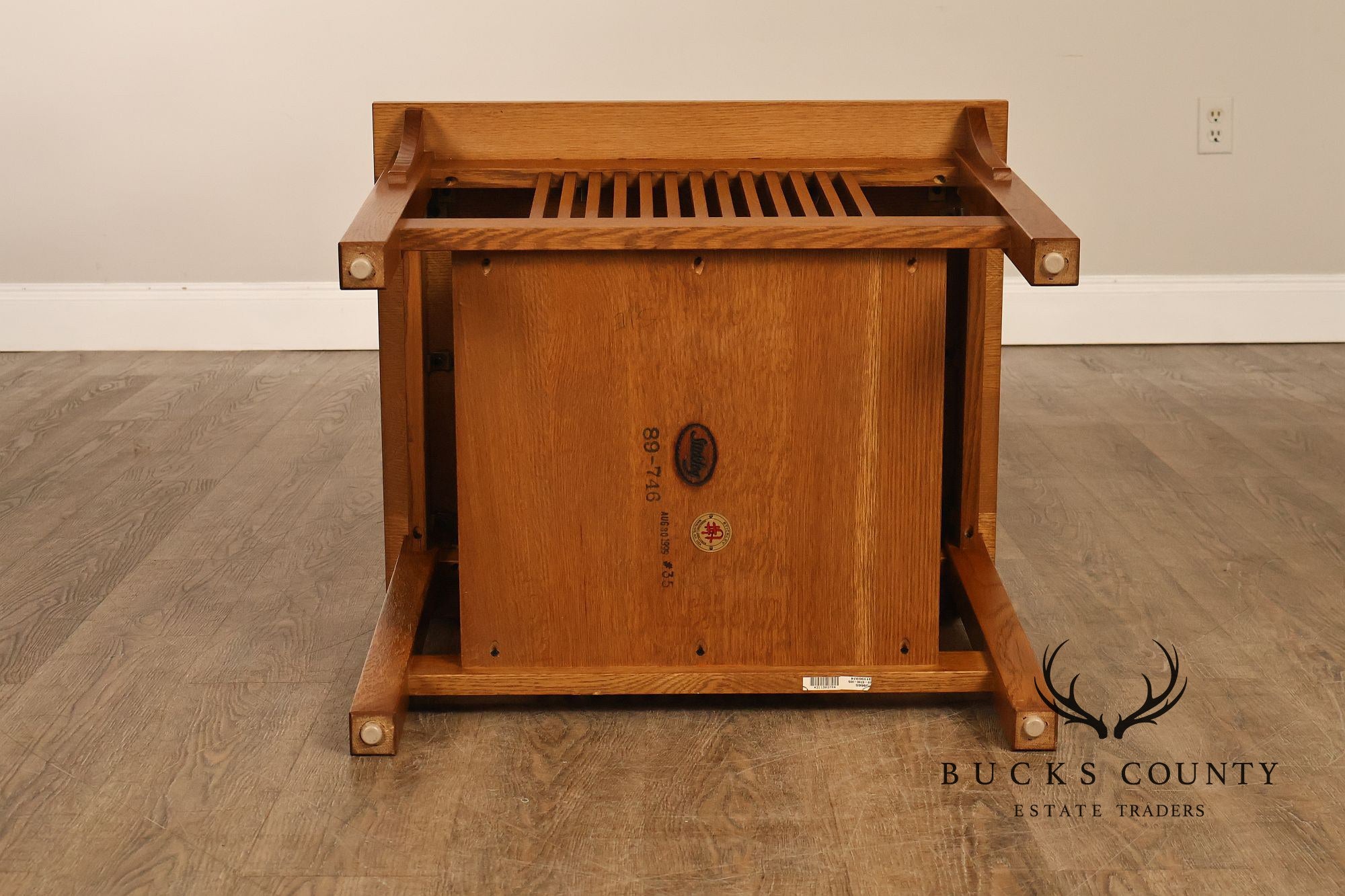 Stickley Mission Collection Oak Spindle Lamp Table