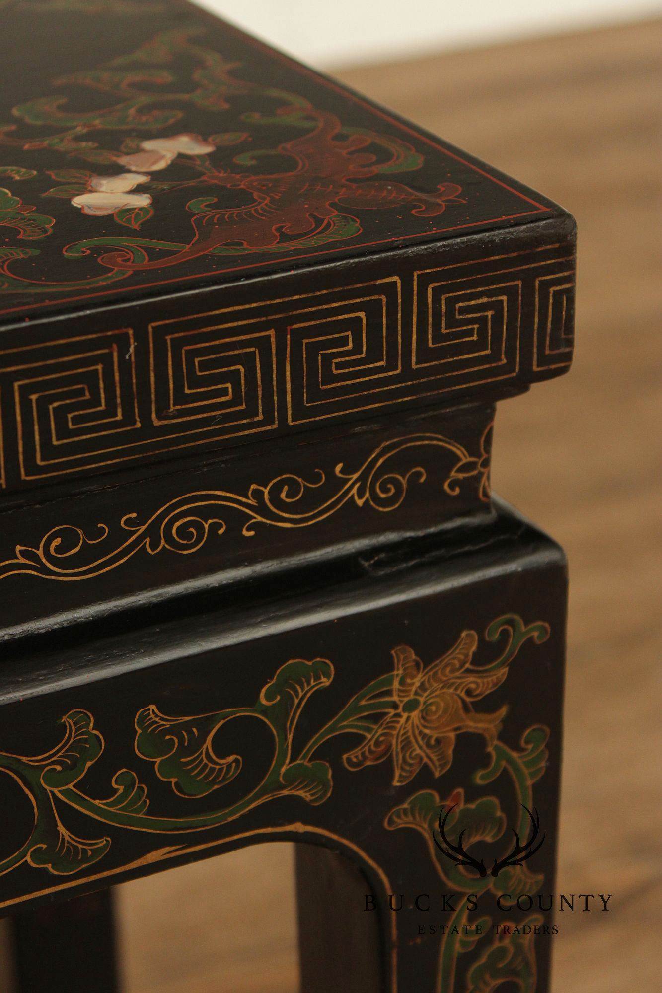 Vintage Asian Lacquered Coffee or Side Table