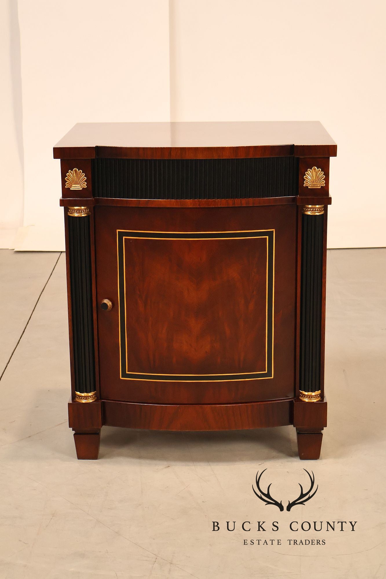 Mariner Luxury Furniture Empire Style Pair Of Mahogany Nightstands