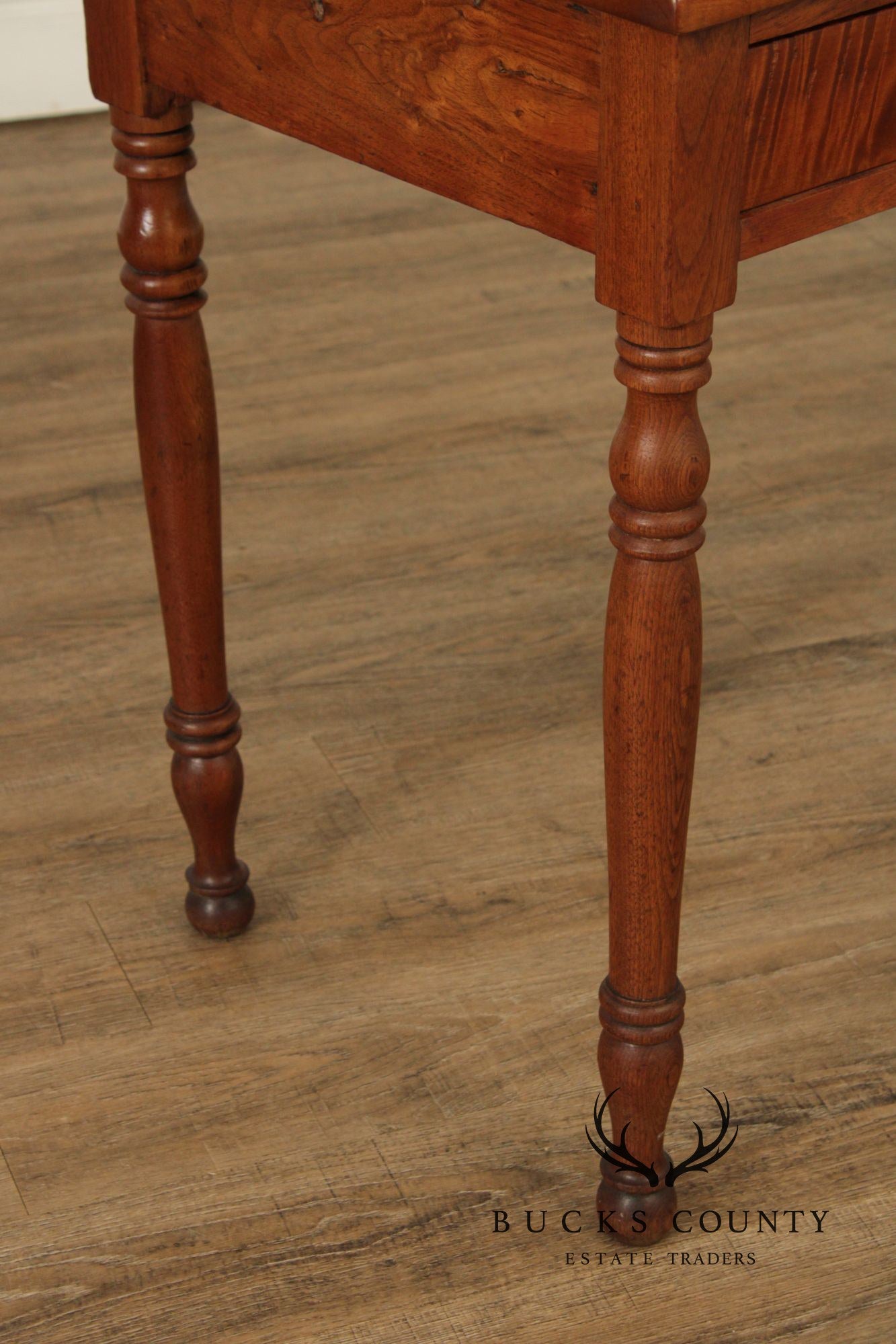 Antique Sheraton Tiger Maple And Walnut Side Table
