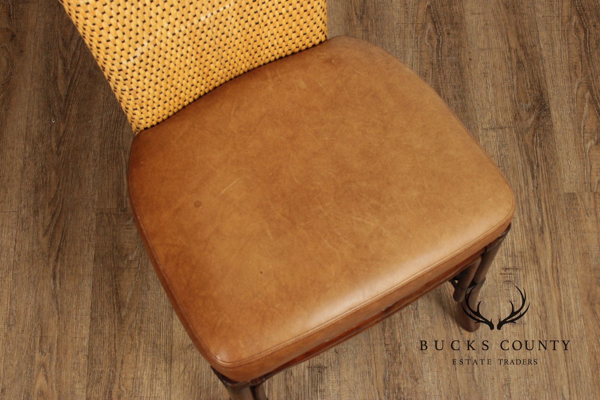 Palecek British Colonial Style Bamboo and Rattan Side Chair