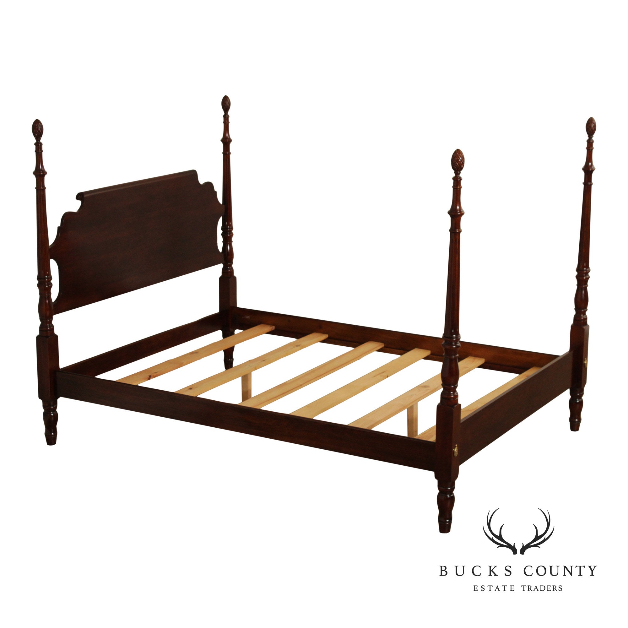 Statton Carved Cherry Queen Poster Bed