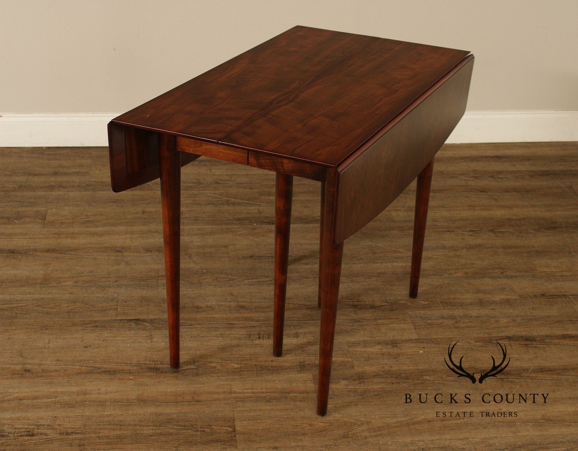 Widdicomb Mid Century Modern Walnut Drop Leaf Extendable Dining Table