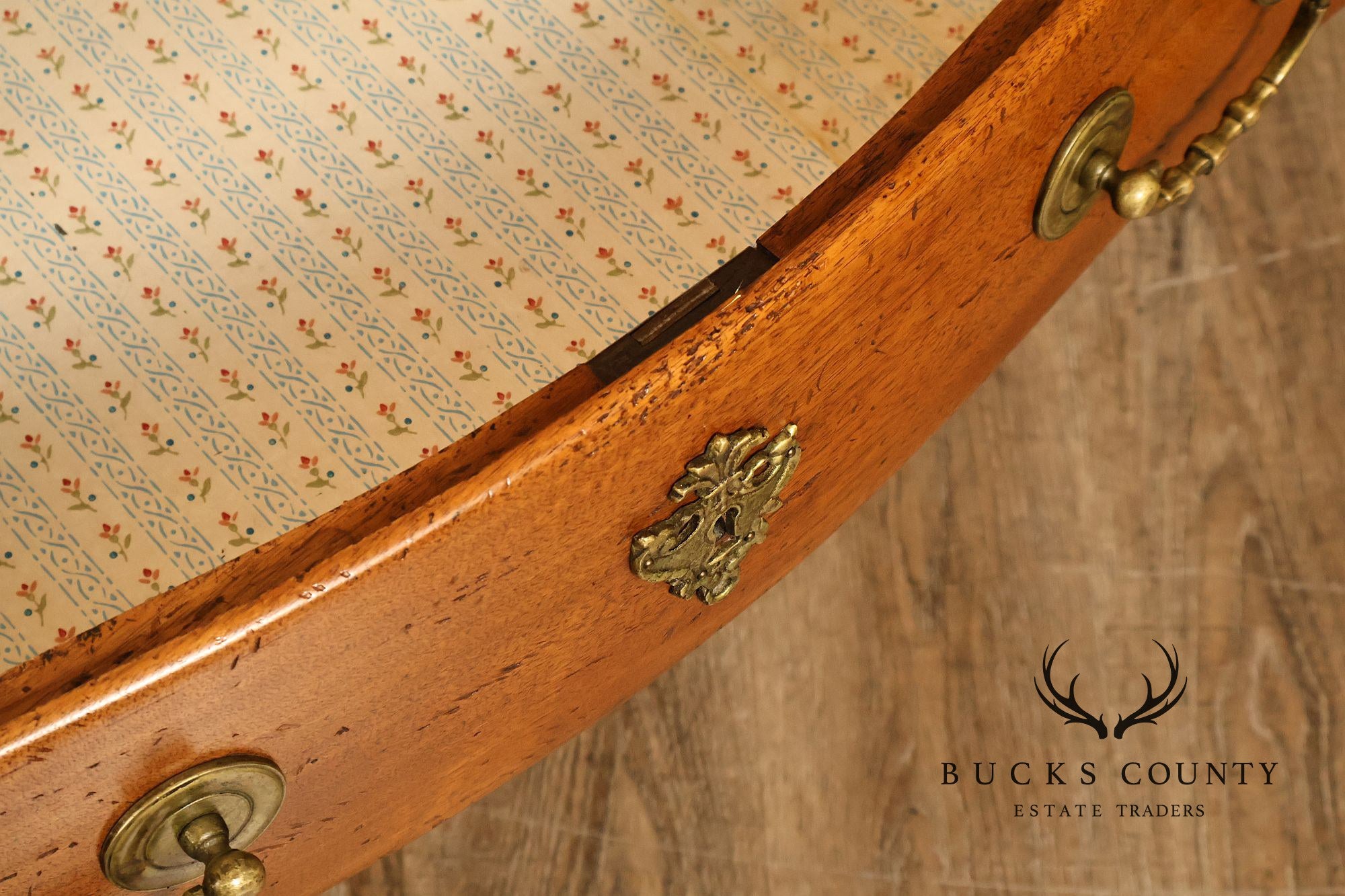 Don Ruseau French Louis XV Style Walnut Marble Top Commode