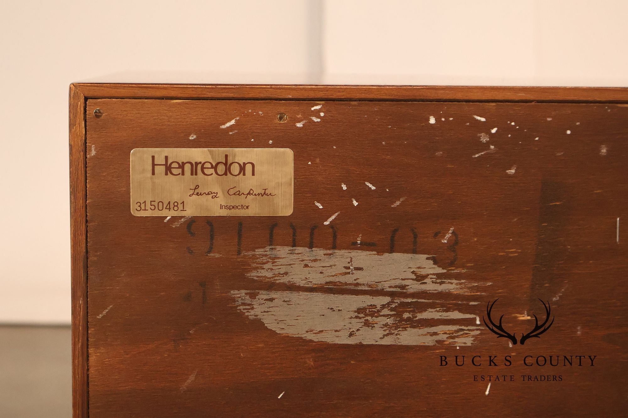 Henredon Campaign Style Oak Seven Drawer Dresser