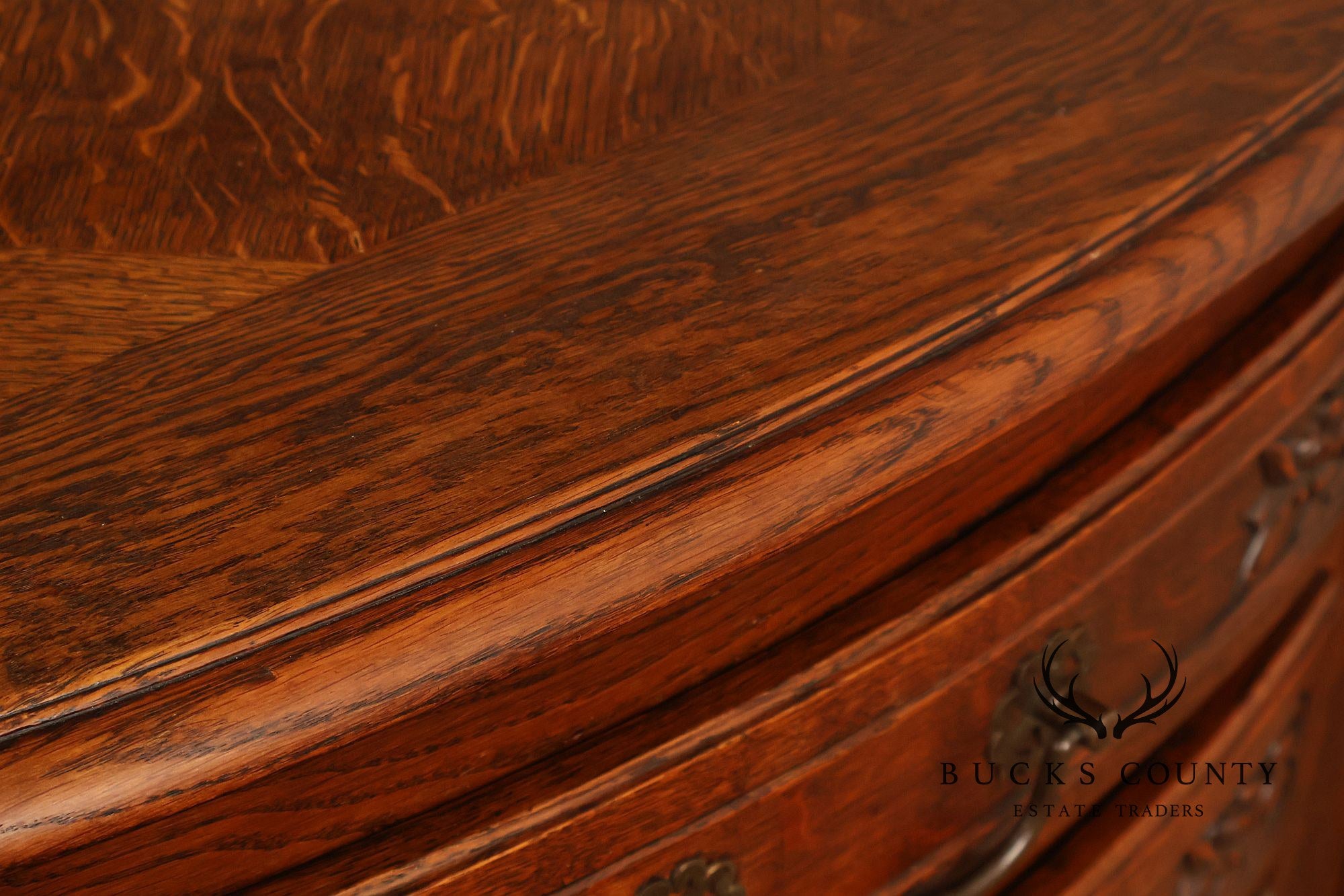 Antique Country French Louis XV Style Oak Buffet Sideboard