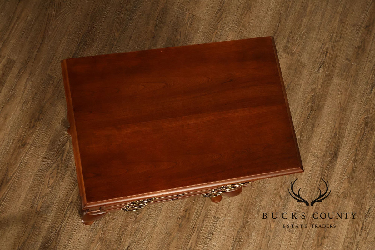 American Drew Solid Cherry Queen Anne Style Silverware Chest