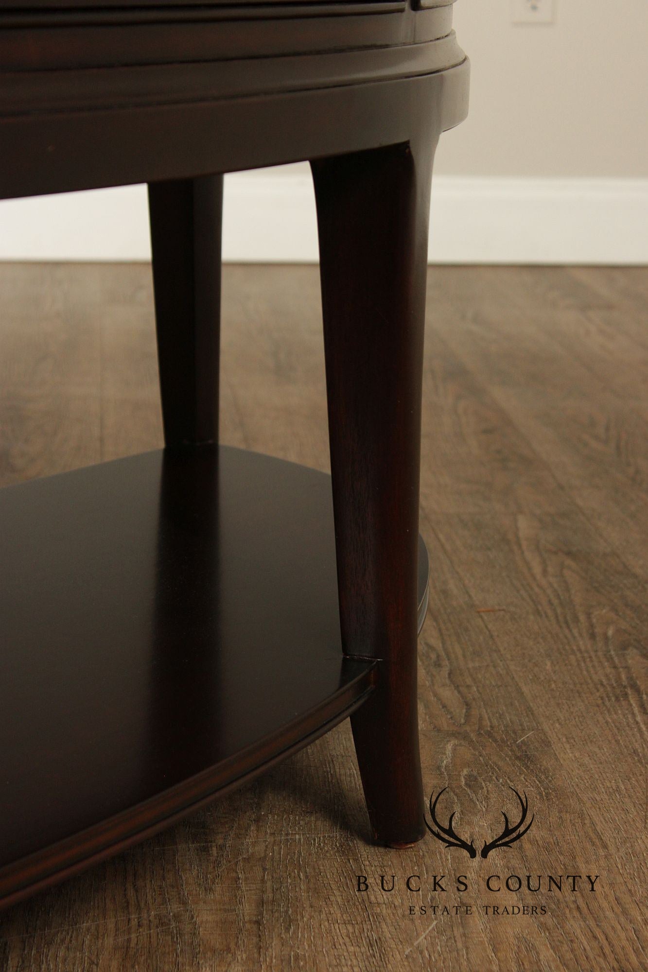 Thomasville Art Deco Style Bogart Collection Granite Top Demilune Sideboard