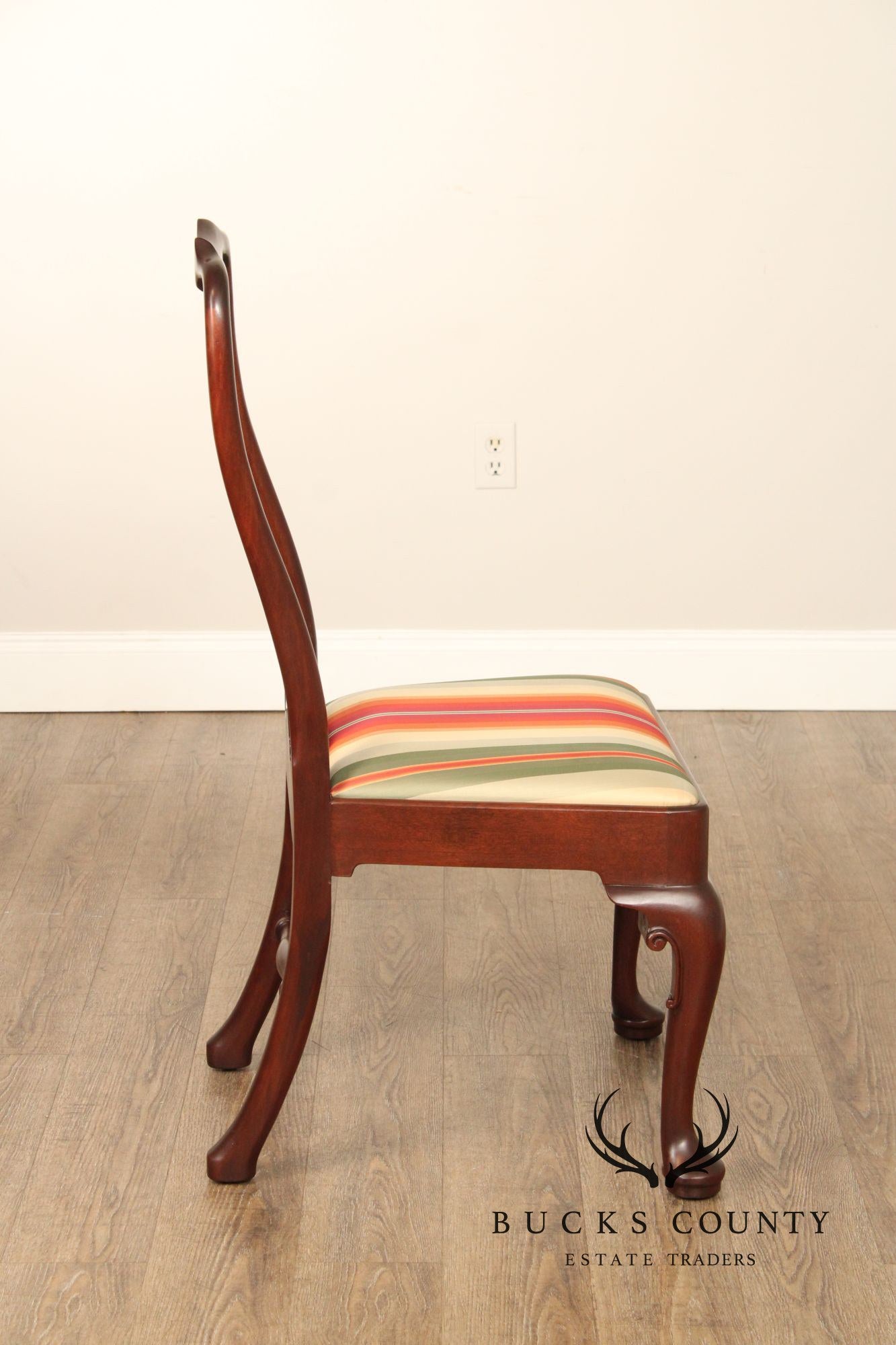 Stickley Williamsburg Reserve Set Of Four Mahogany Queen Anne Side Dining Chairs