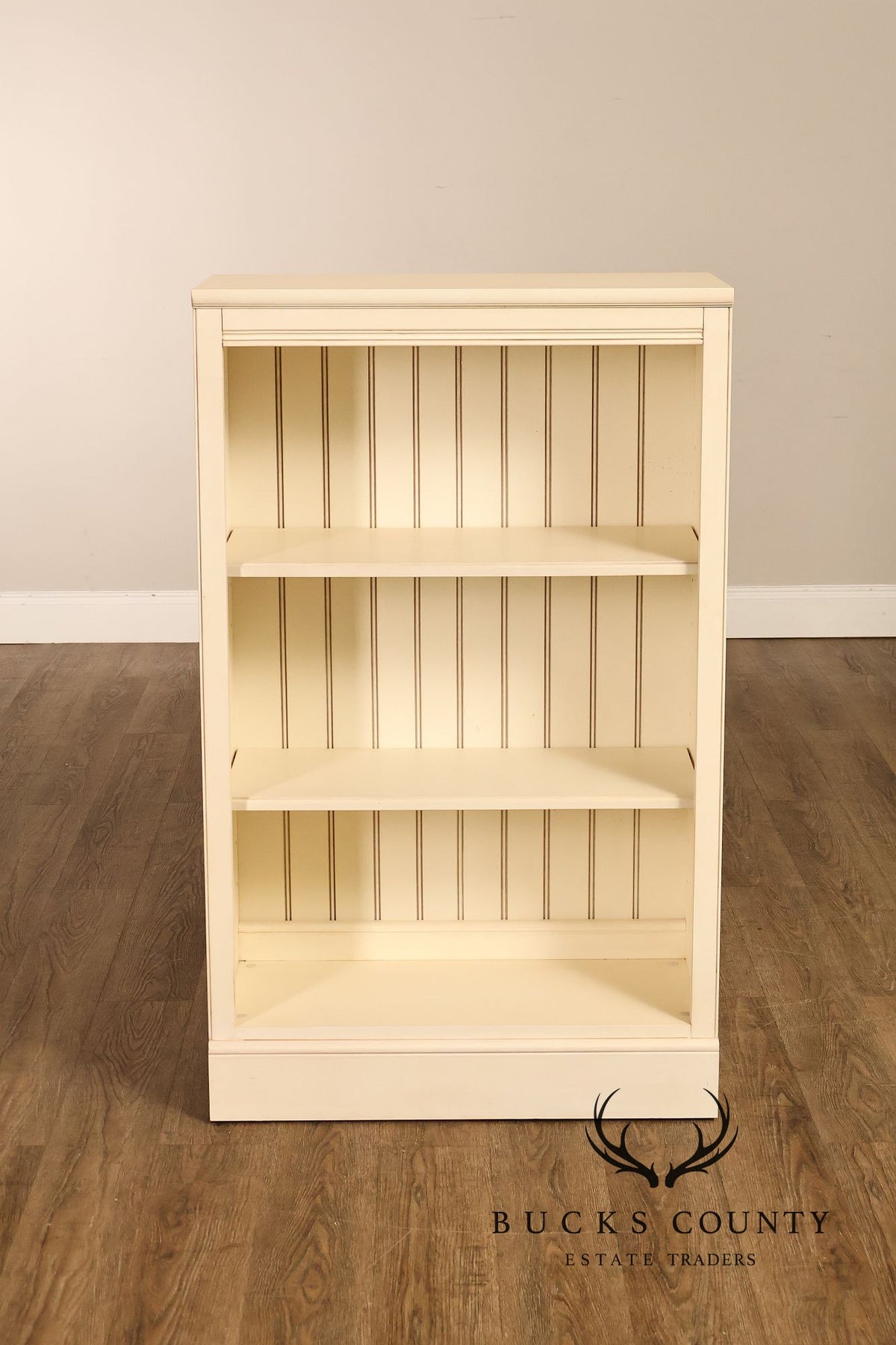 Ethan Allen Pair of Painted Open Bookcases