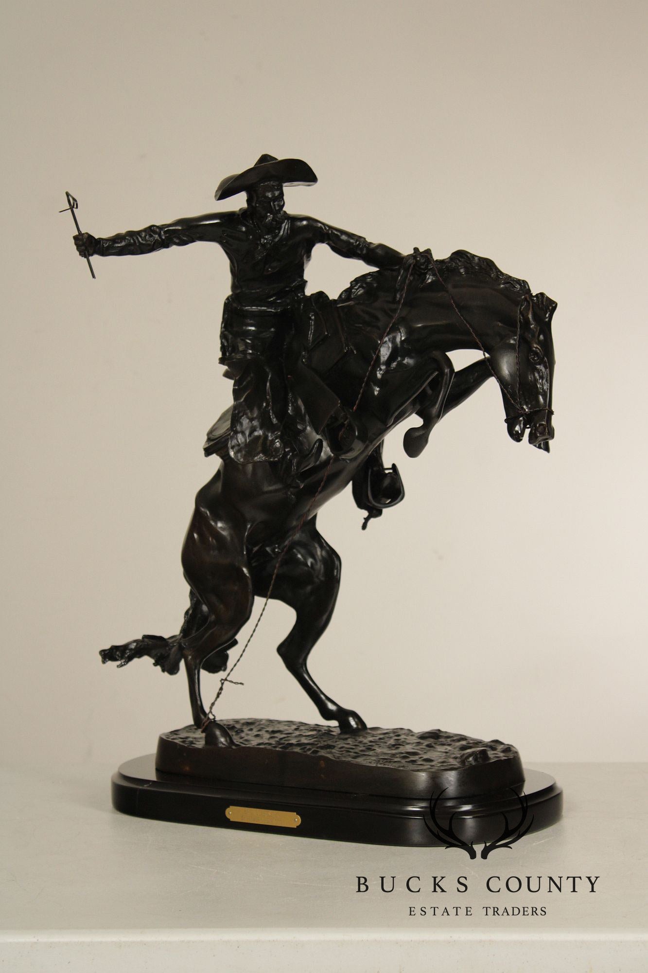 Frederic Remington Bronze Statue, 'Bronco Buster'