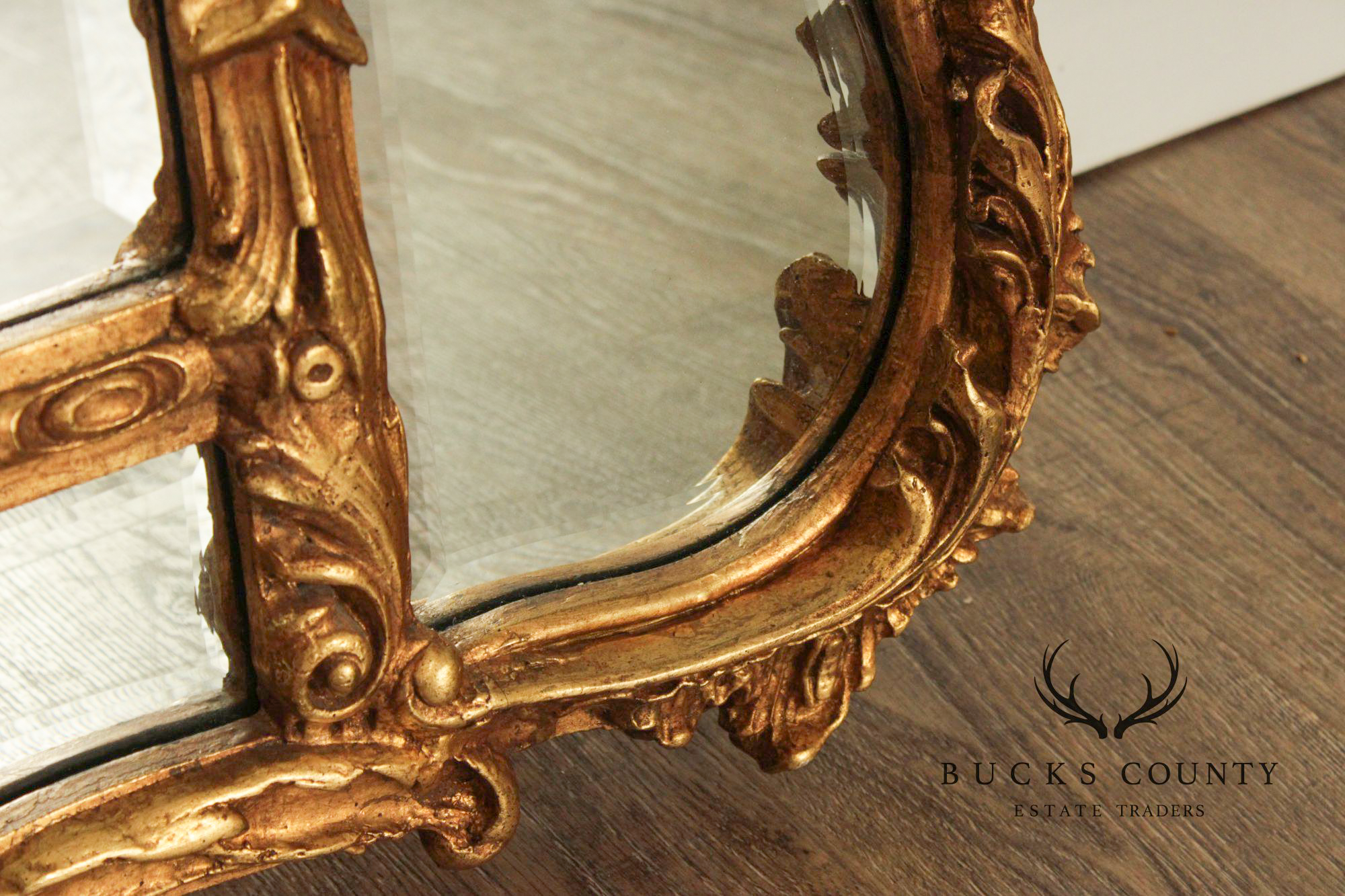 French Rococo Style Quality Gilt Frame Carved Wall Mirror