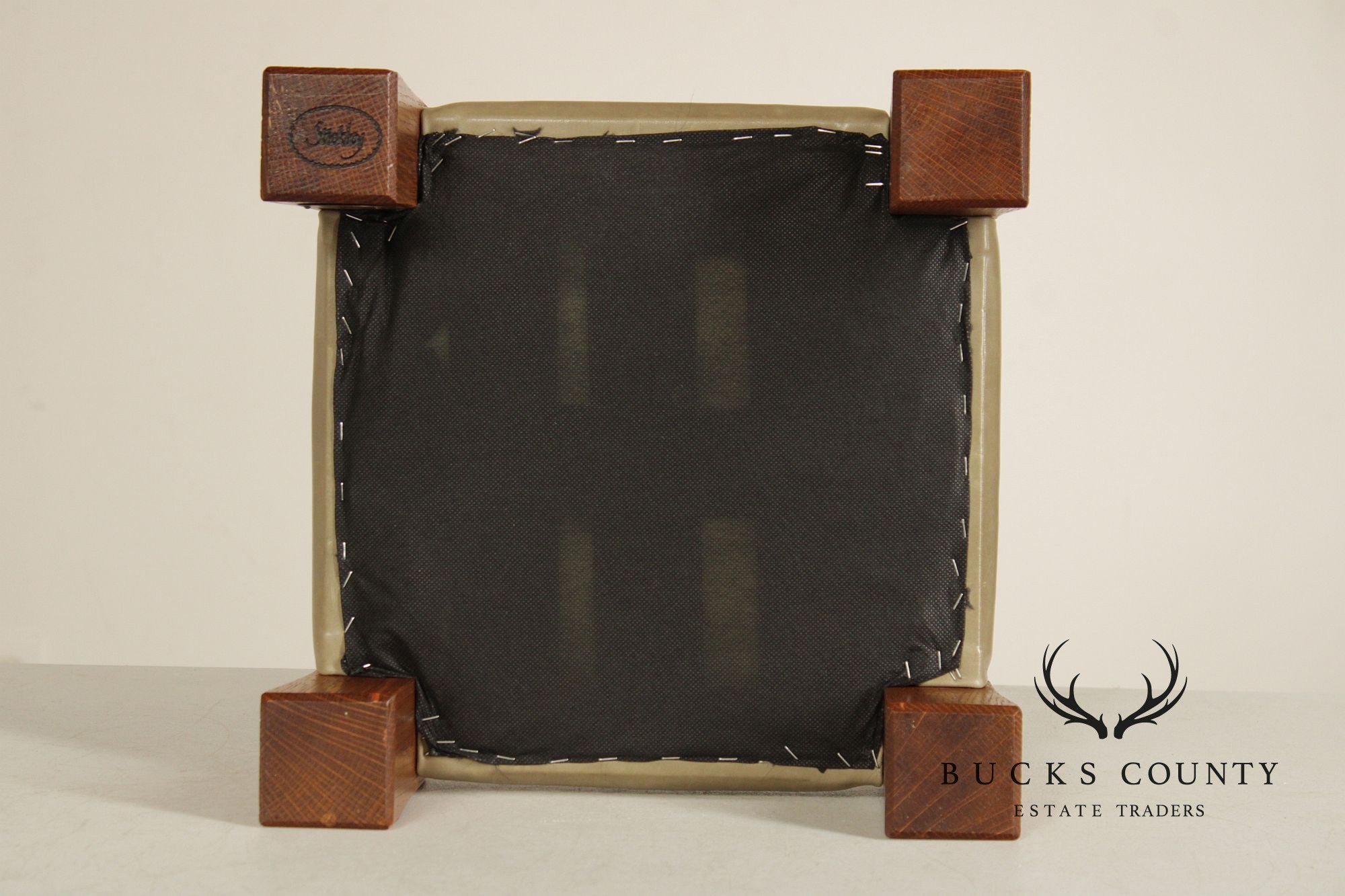 Stickley Mission Collection Oak and Leather Monk Footstool