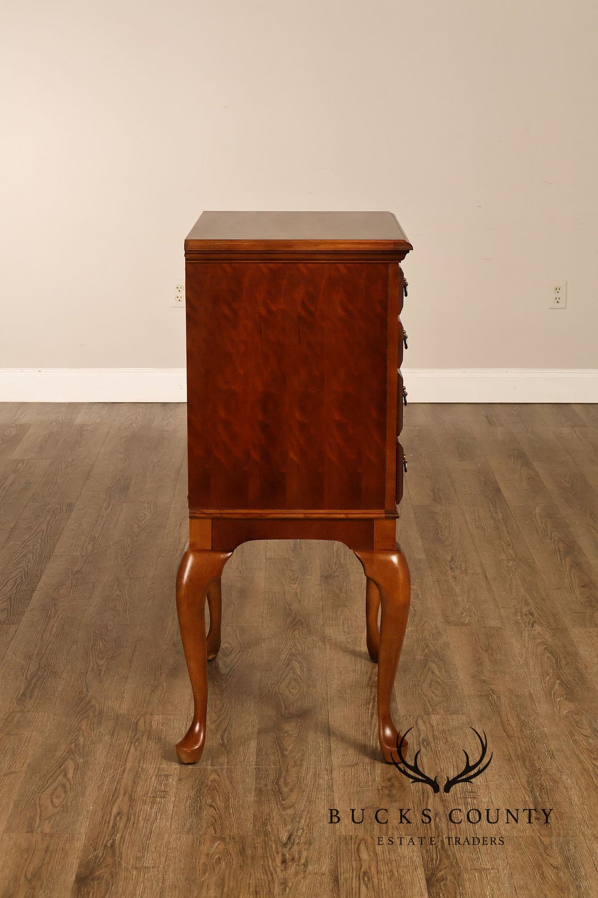 American Drew Solid Cherry Queen Anne Style Silverware Chest