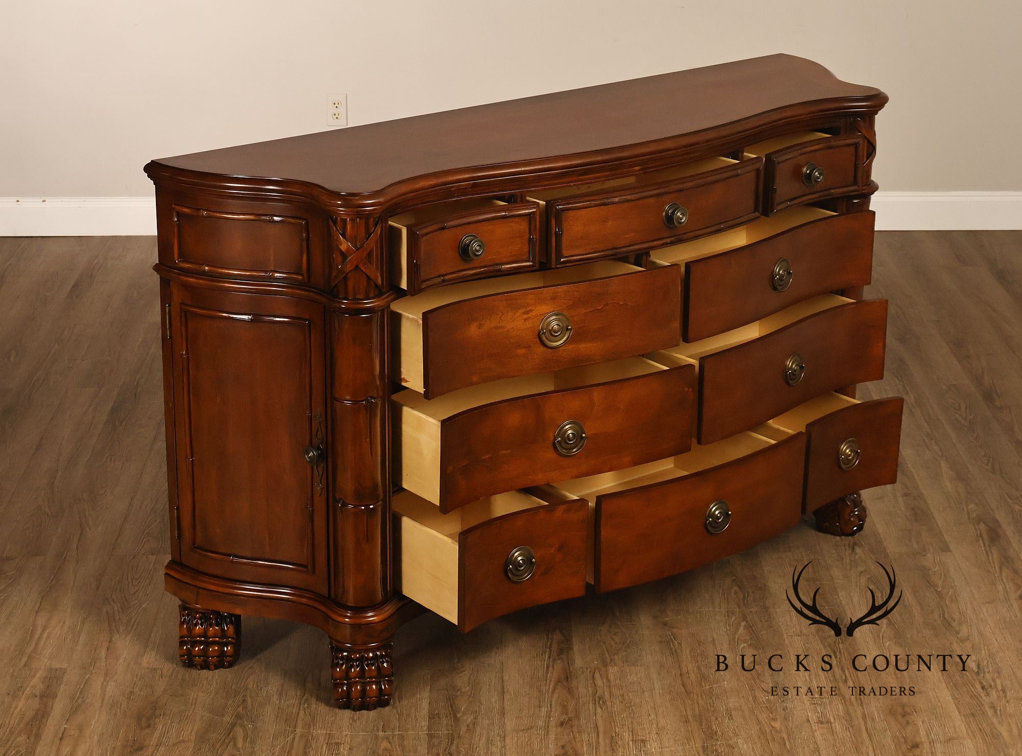 Serpentine Front Dresser Chest of Drawers