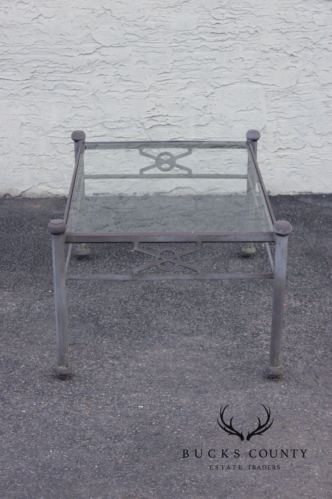 Woodard Delphi Cast Aluminum Glass Top Coffee Table