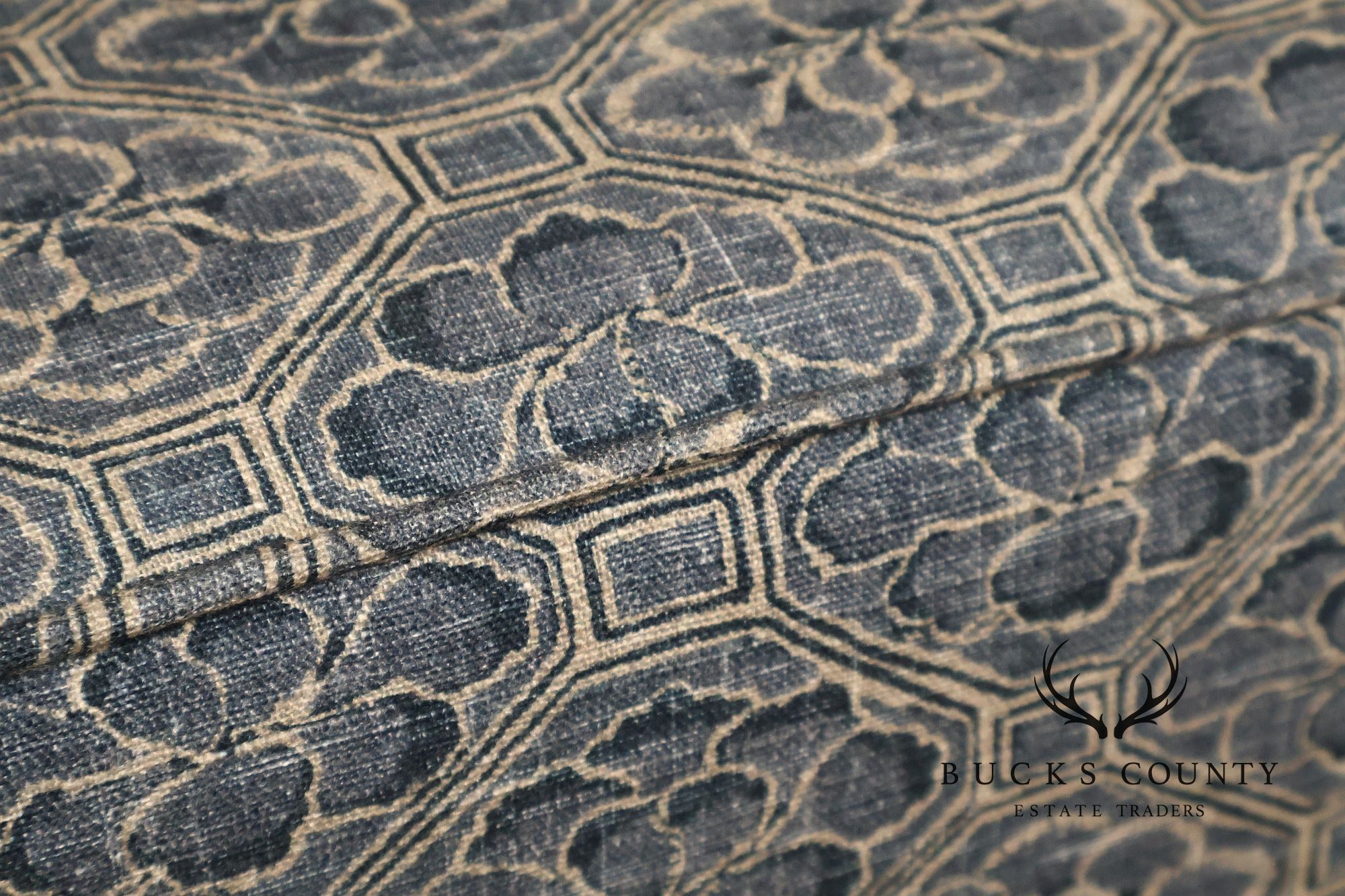 Traditional Style Custom Upholstered Ottoman