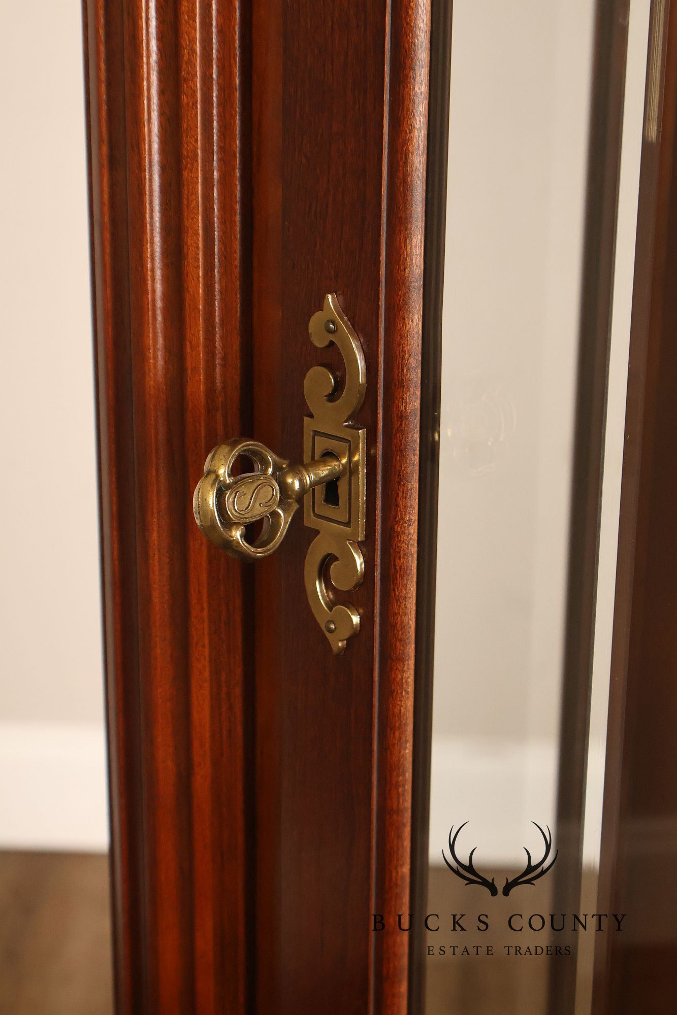 Sligh Mahogany Grandfather Clock With Triple Chime Moon Phase Dial