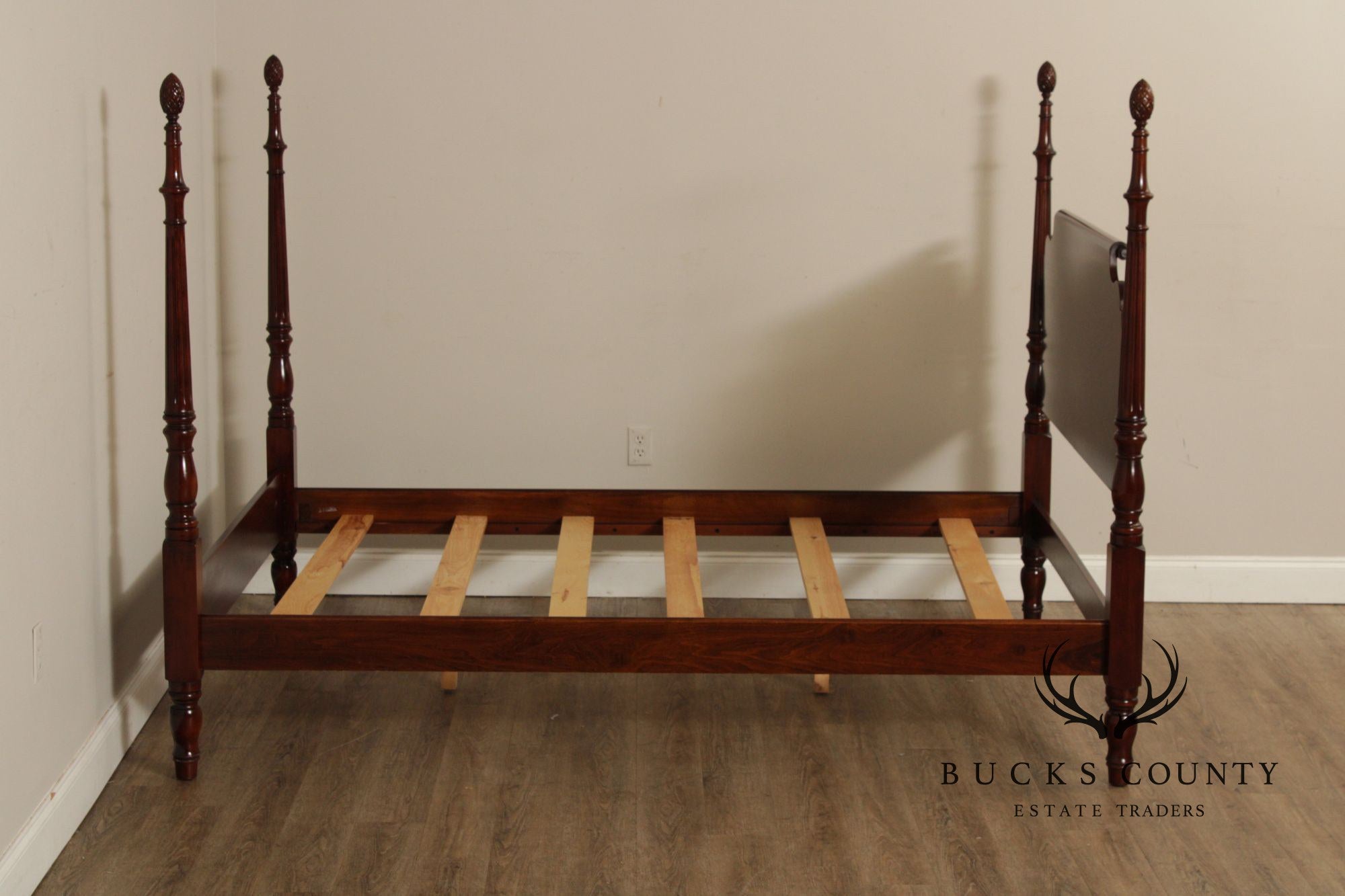 Statton Carved Cherry Queen Poster Bed