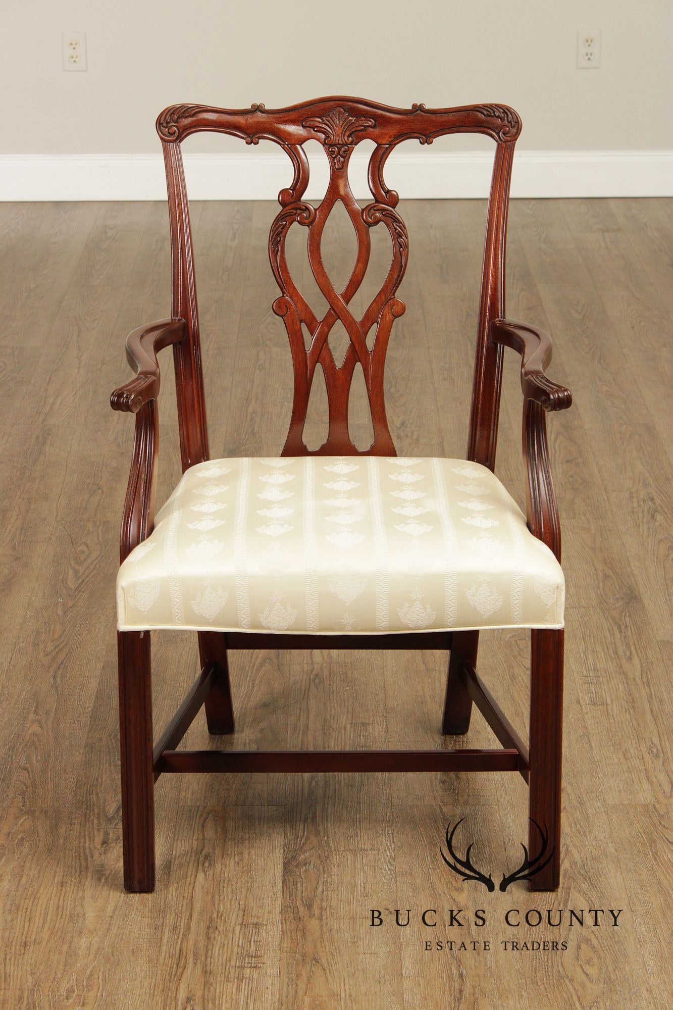 Hickory Chair Set Of Six Chippendale Style Mahogany Dining Chairs