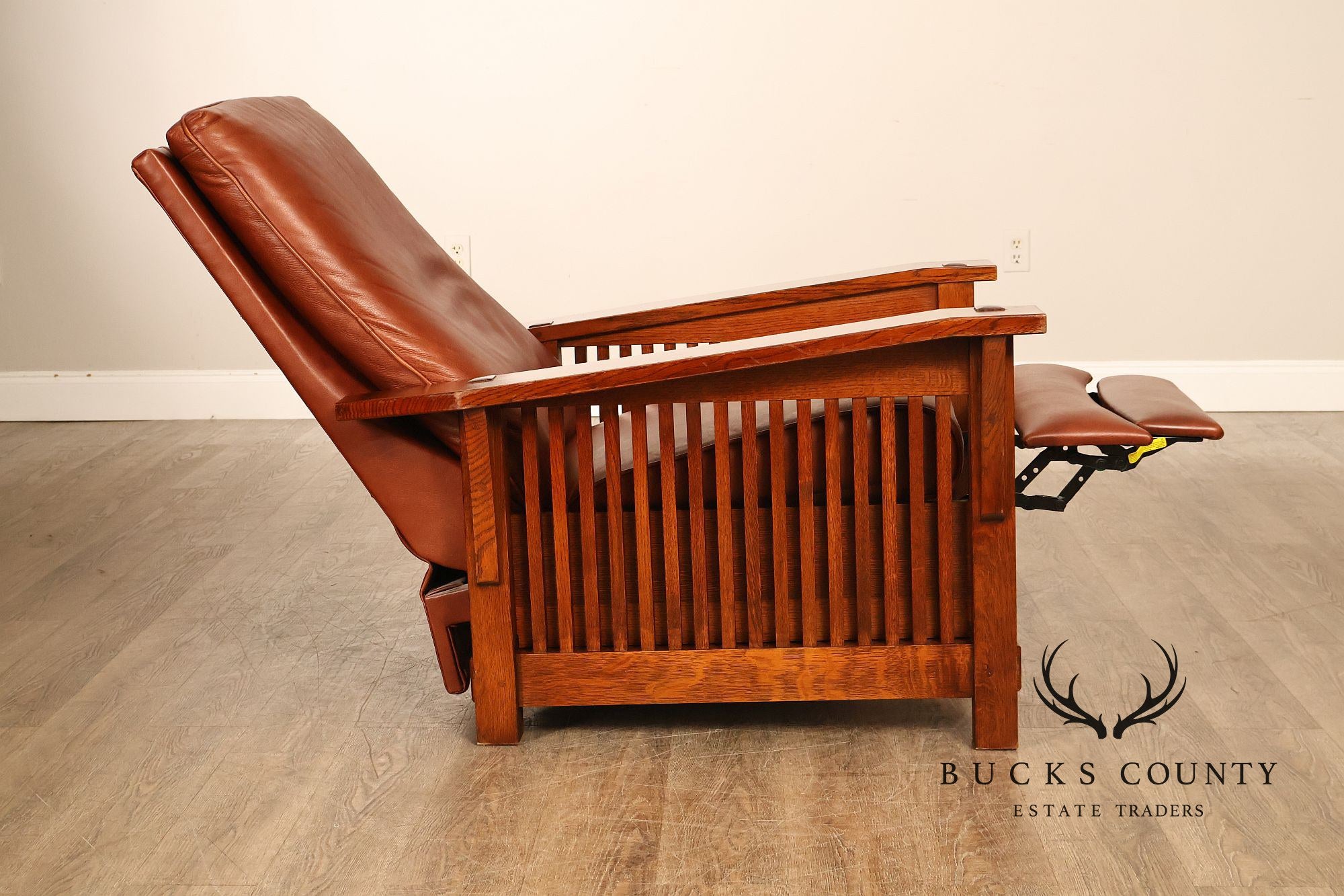 Stickley Mission Collection Oak Bent Arm Morris Recliner