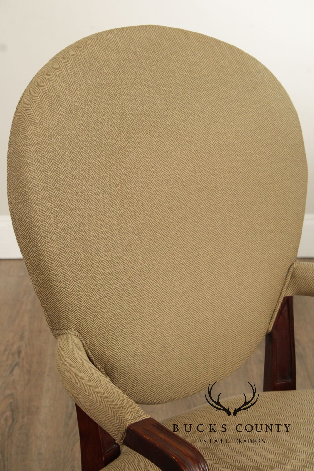 Century Furniture Italian Neoclassical Style Carved Frame Armchair