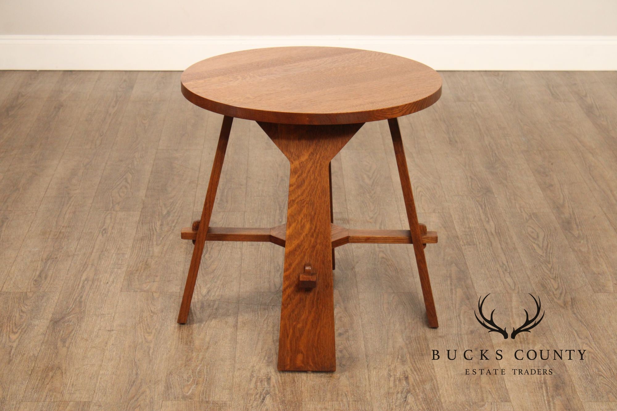Stickley Mission Collection Oak Gus Tea Table
