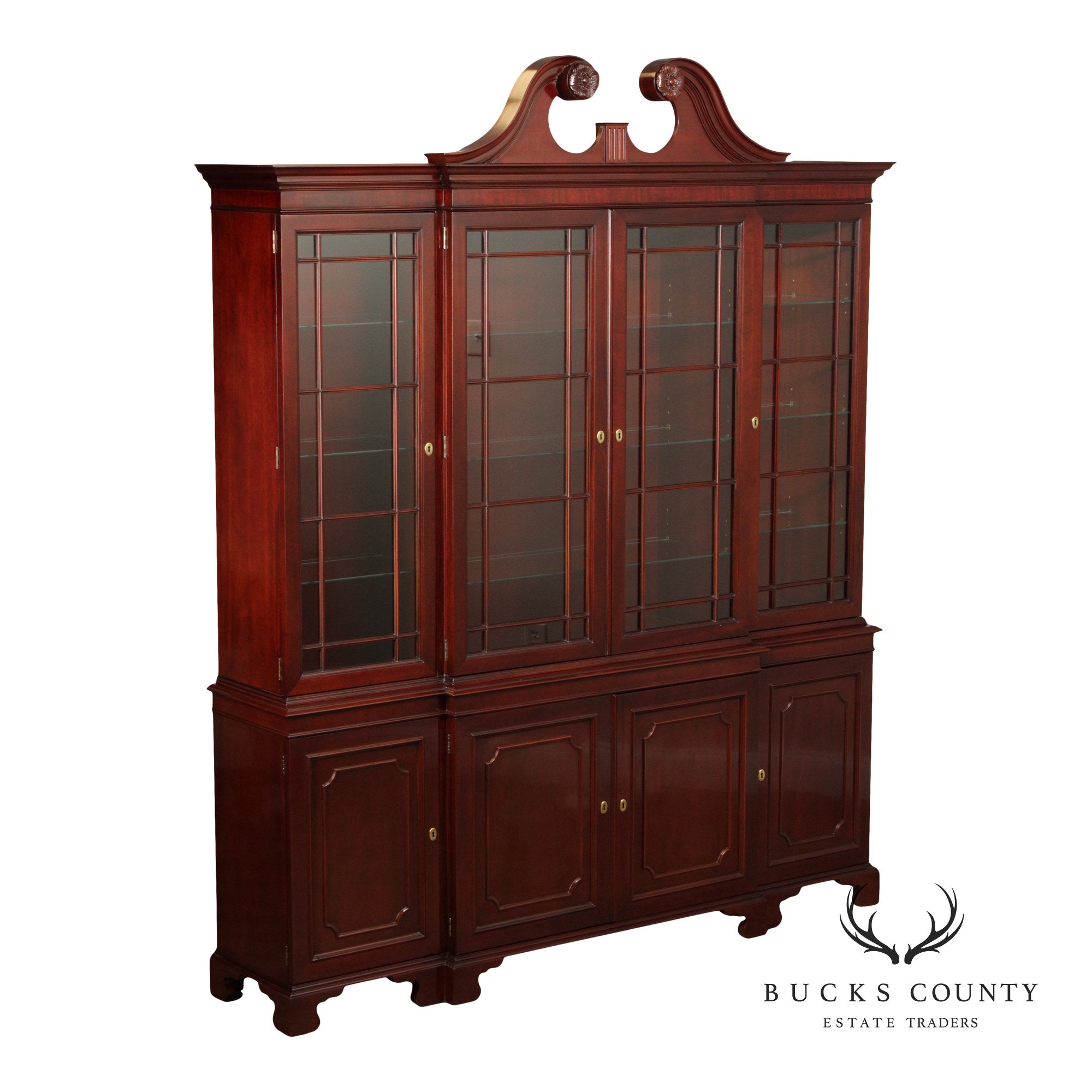 Kindel Georgian Style Mahogany China Cabinet