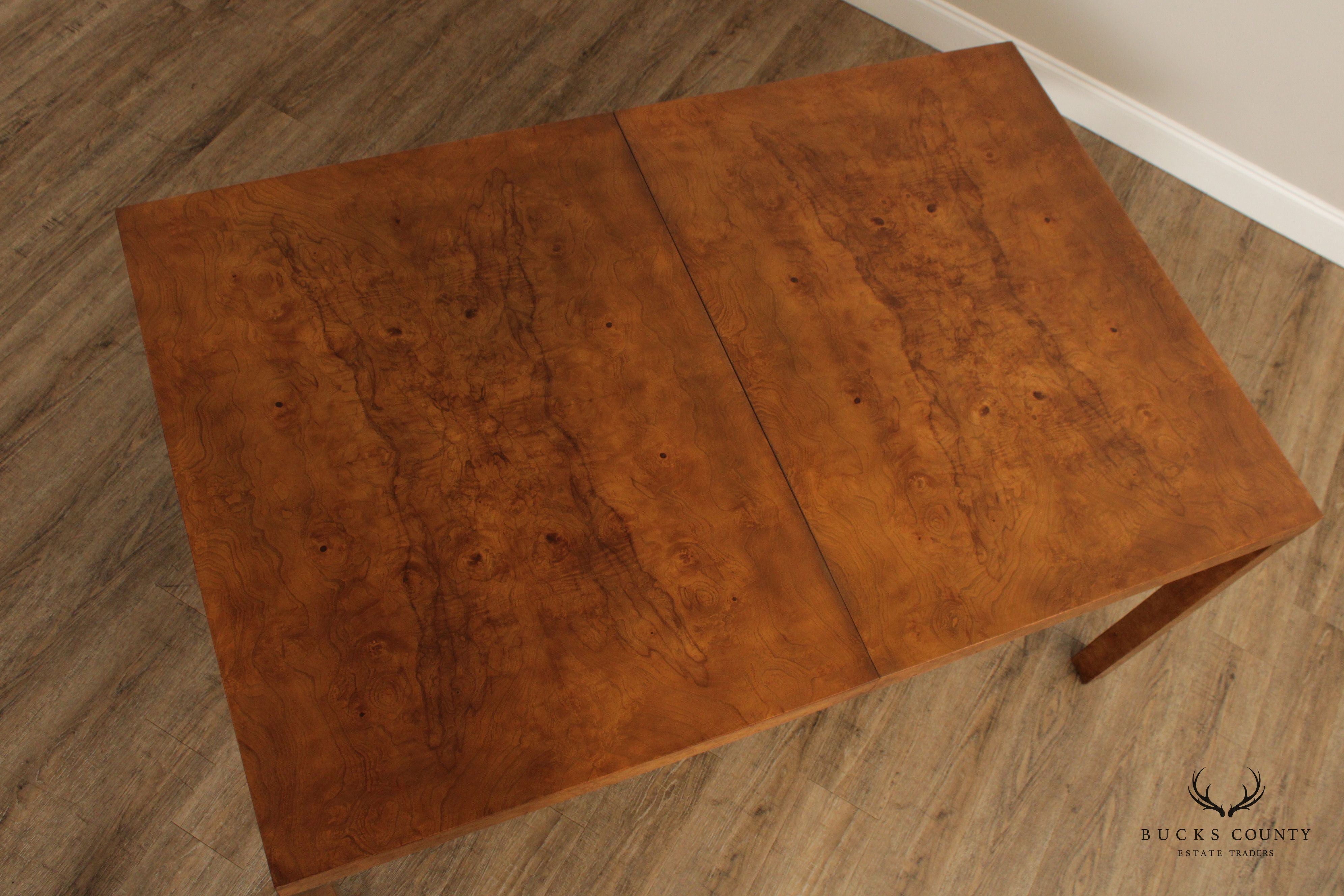 Lane Mid Century Modern Burlwood Expandable Dining Table