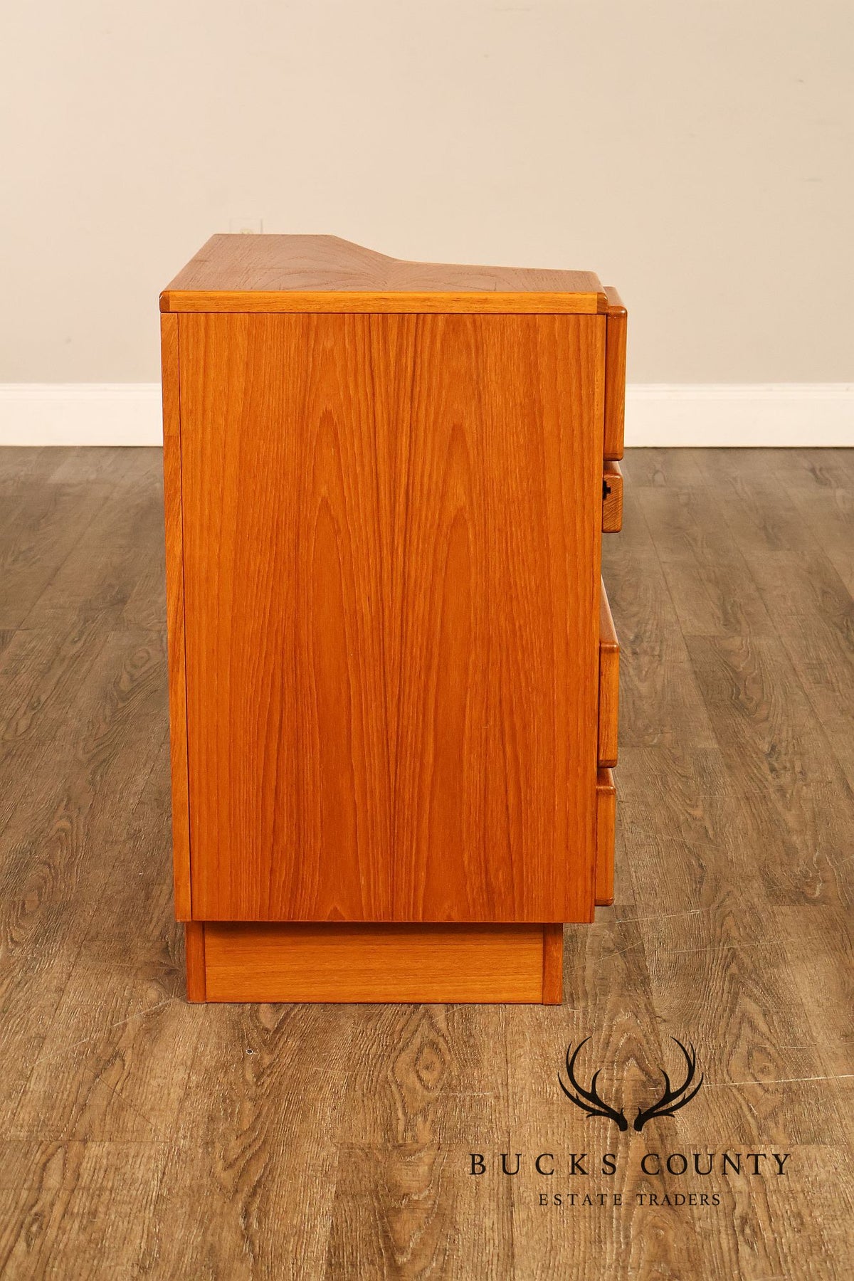 Scan Coll Danish Modern Pair of Teak Nightstands