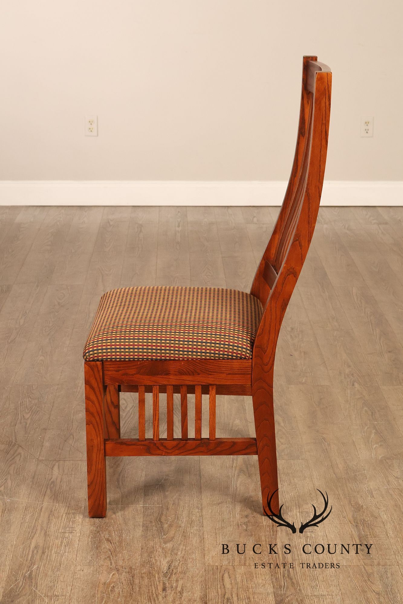 Nichols & Stone Mission Oak Style Set Of Eight Dining Chairs