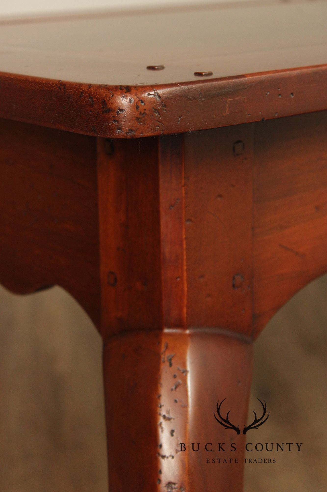 French Country Style Walnut Console Table