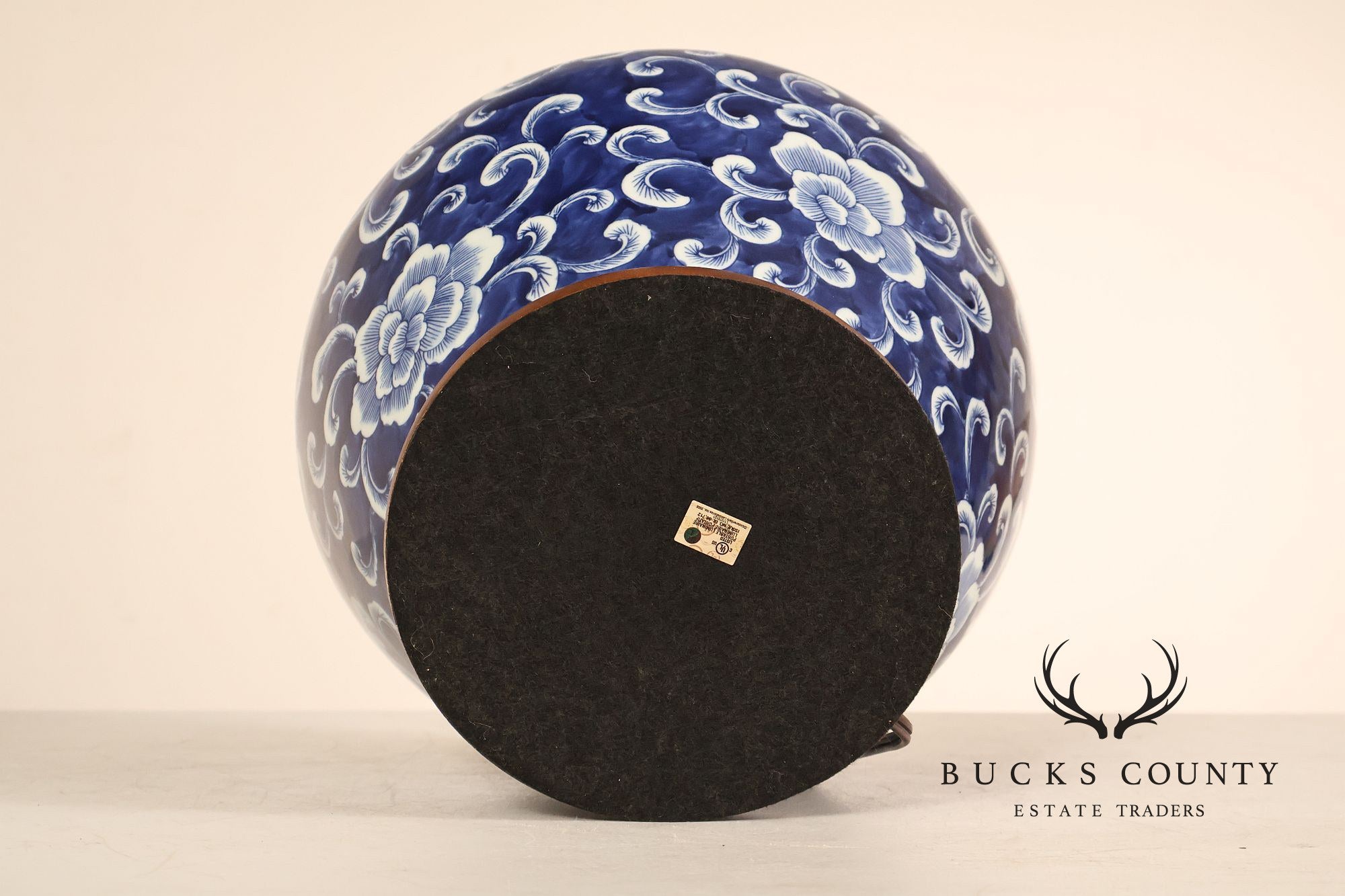 Ralph Lauren Asian Style Pair of Blue And White Ginger Jar Table Lamps