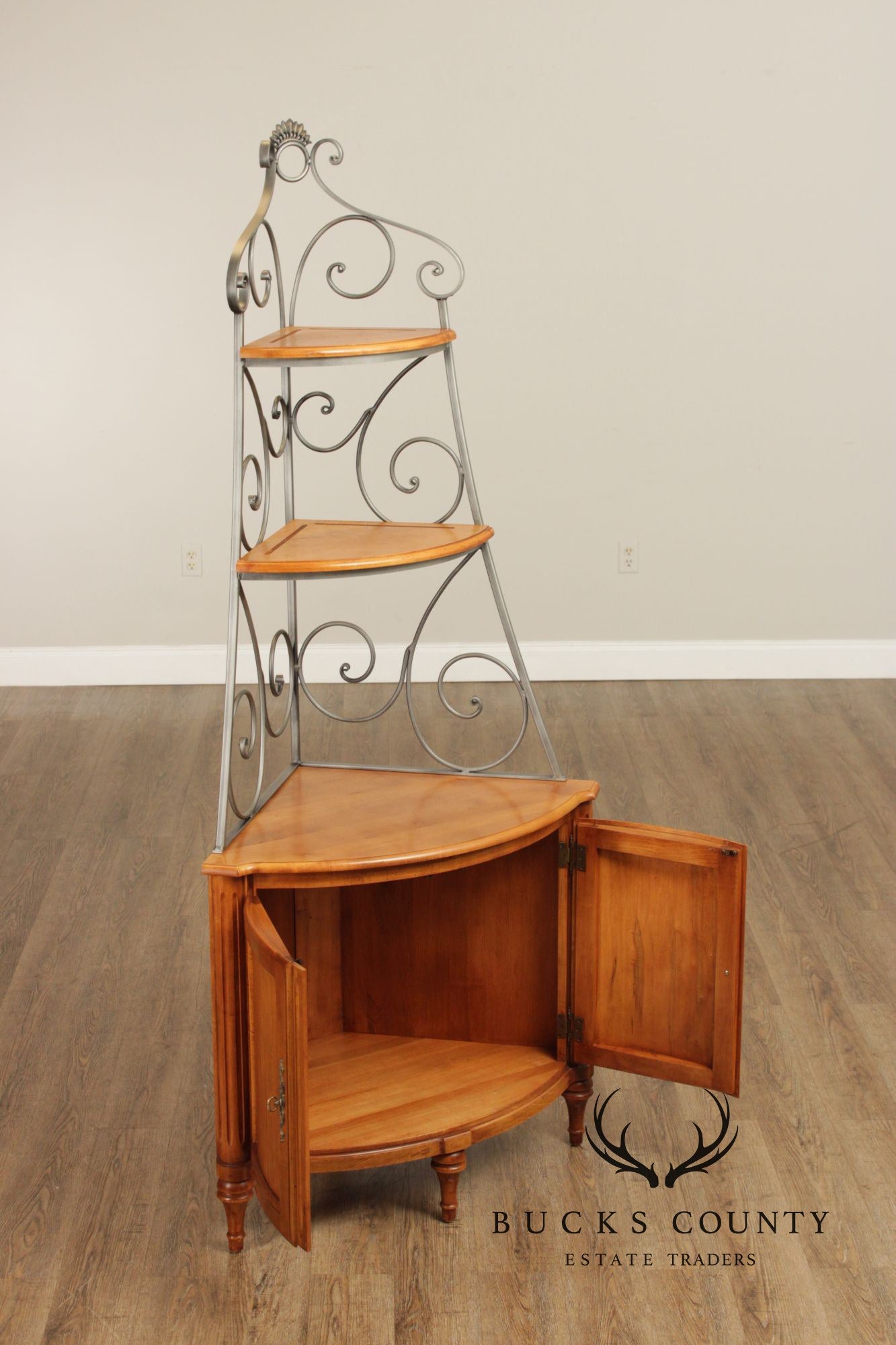 Ethan Allen 'Legacy' Collection French Style Corner Display Cabinet