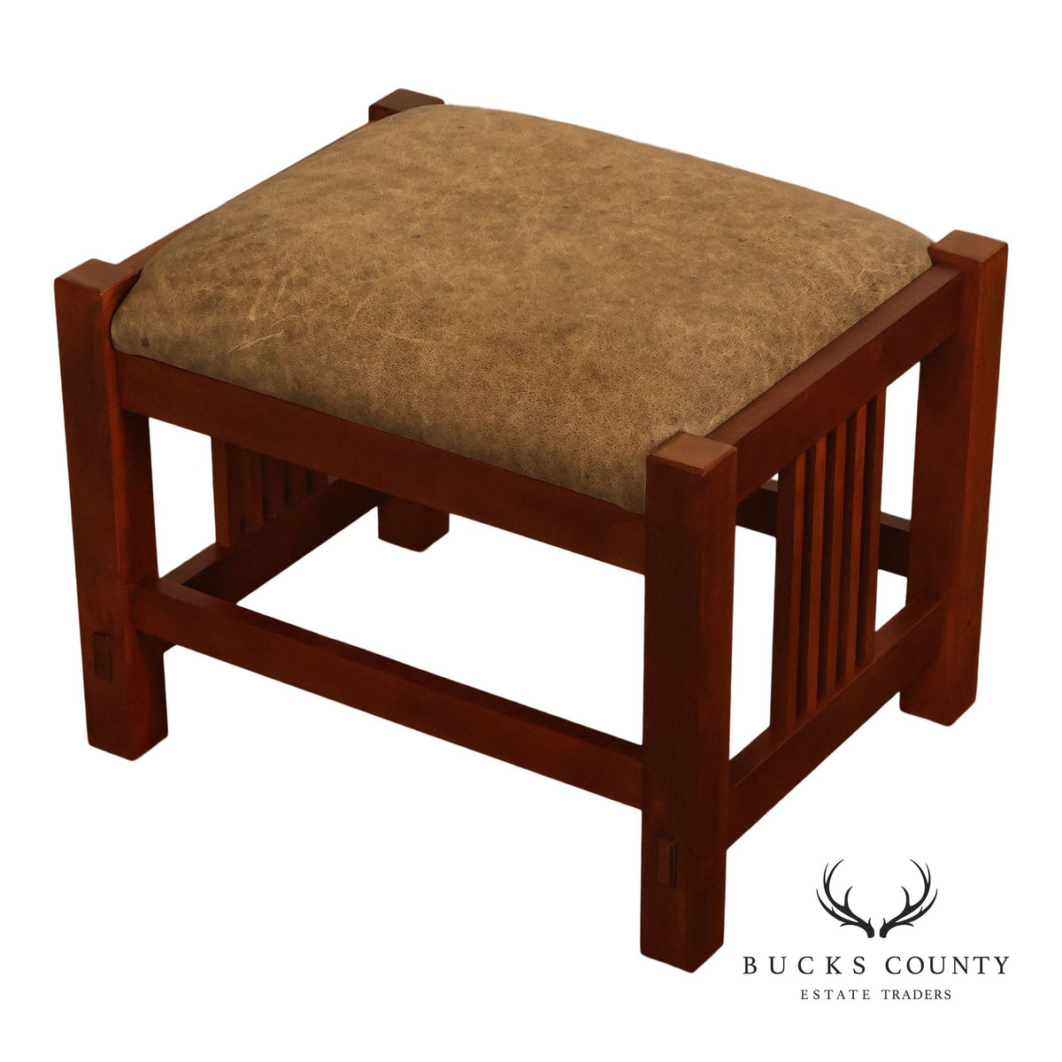 Stickley Mission Collection Cherry Spindle Footstool Ottoman