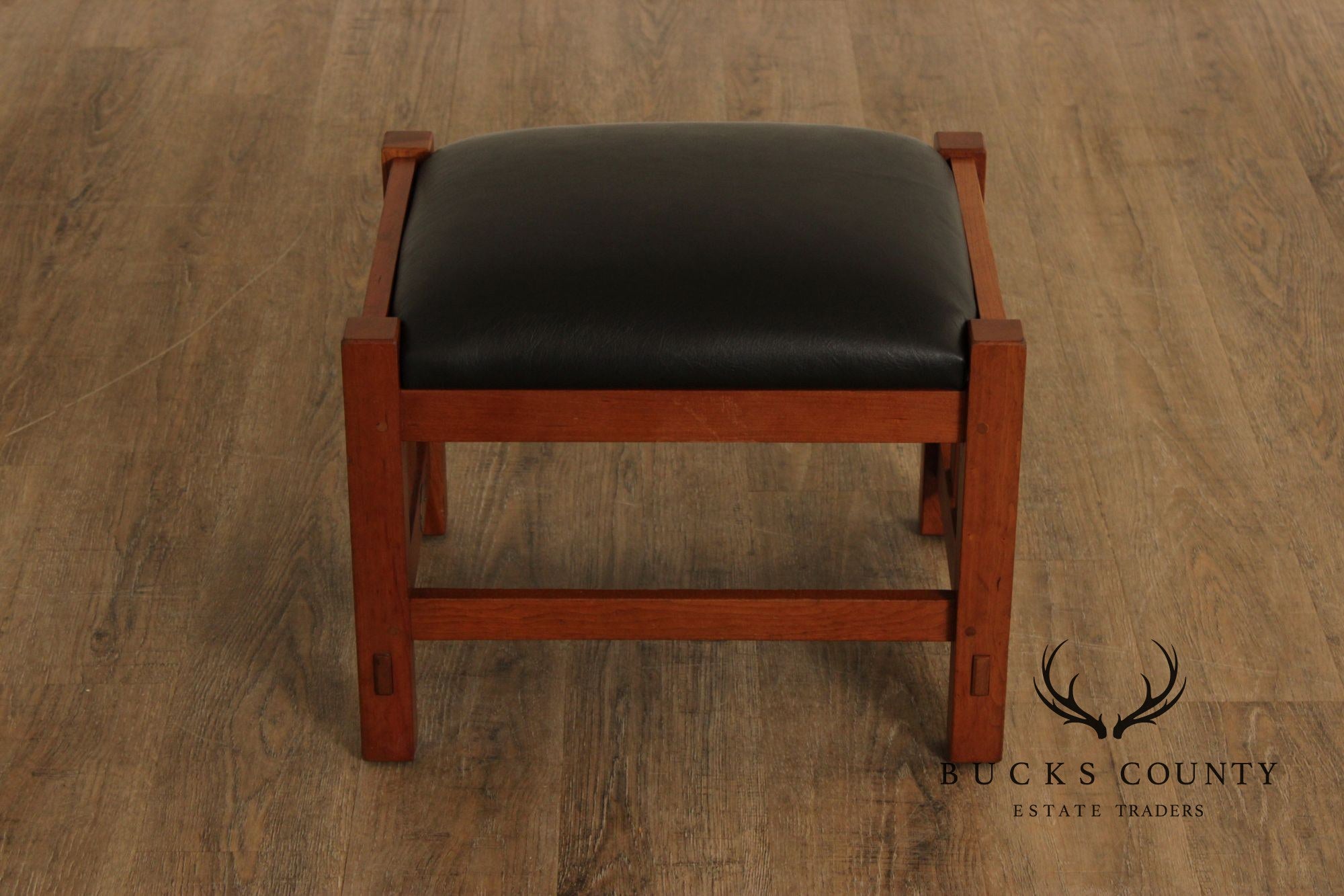 Stickley Mission Collection Bow Arm Morris Chair and Ottoman