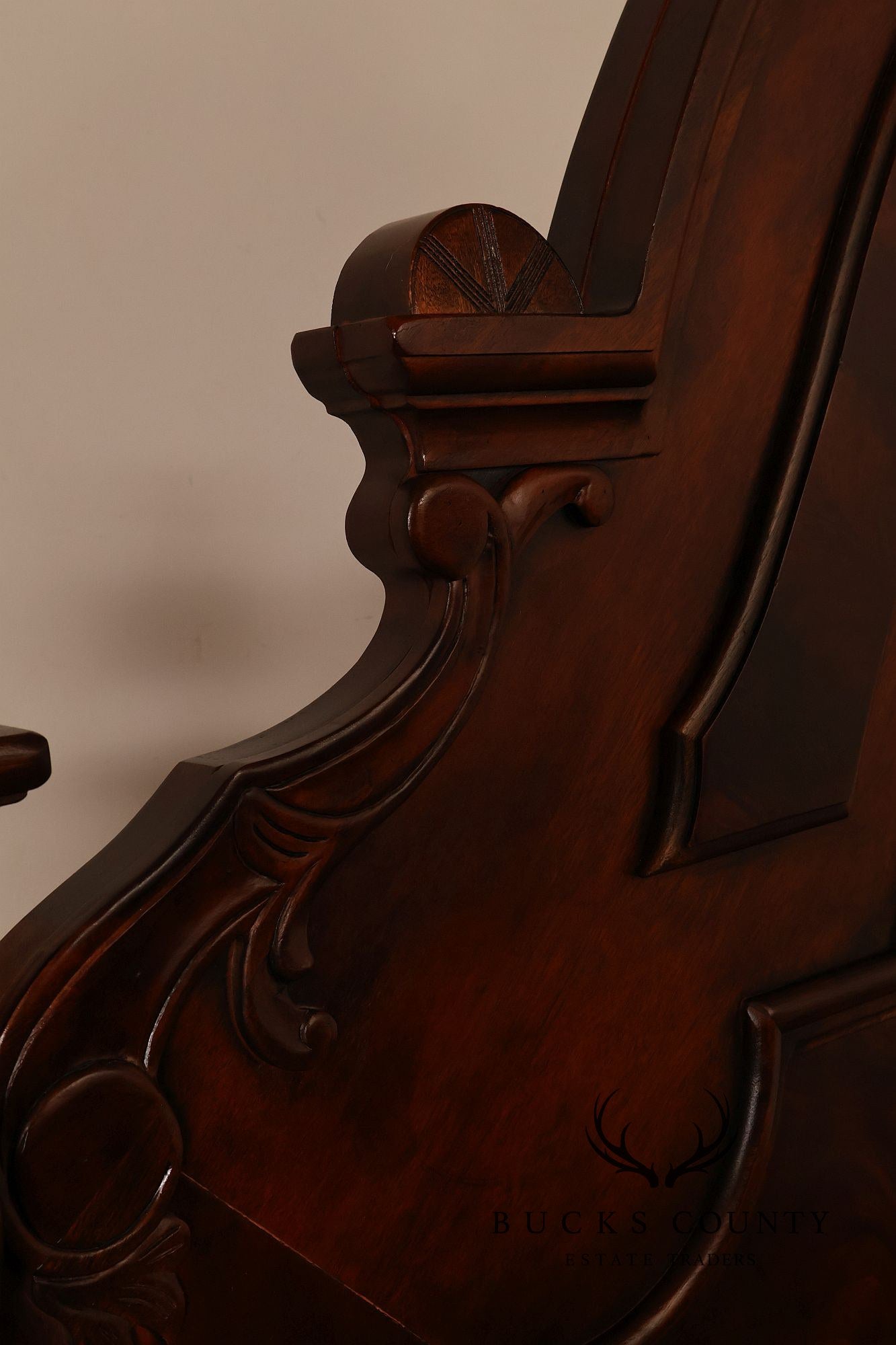 Henredon Carlyle Mahogany Victorian Style High Back King Bed