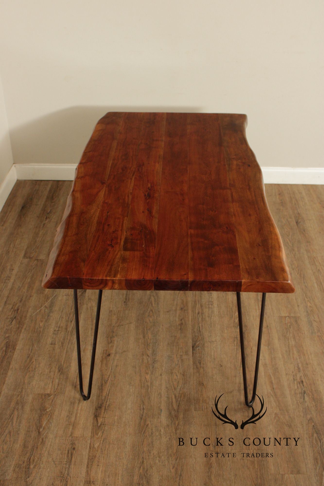 Live Edge Solid Acacia Wood Butterfly Joint Dining Table