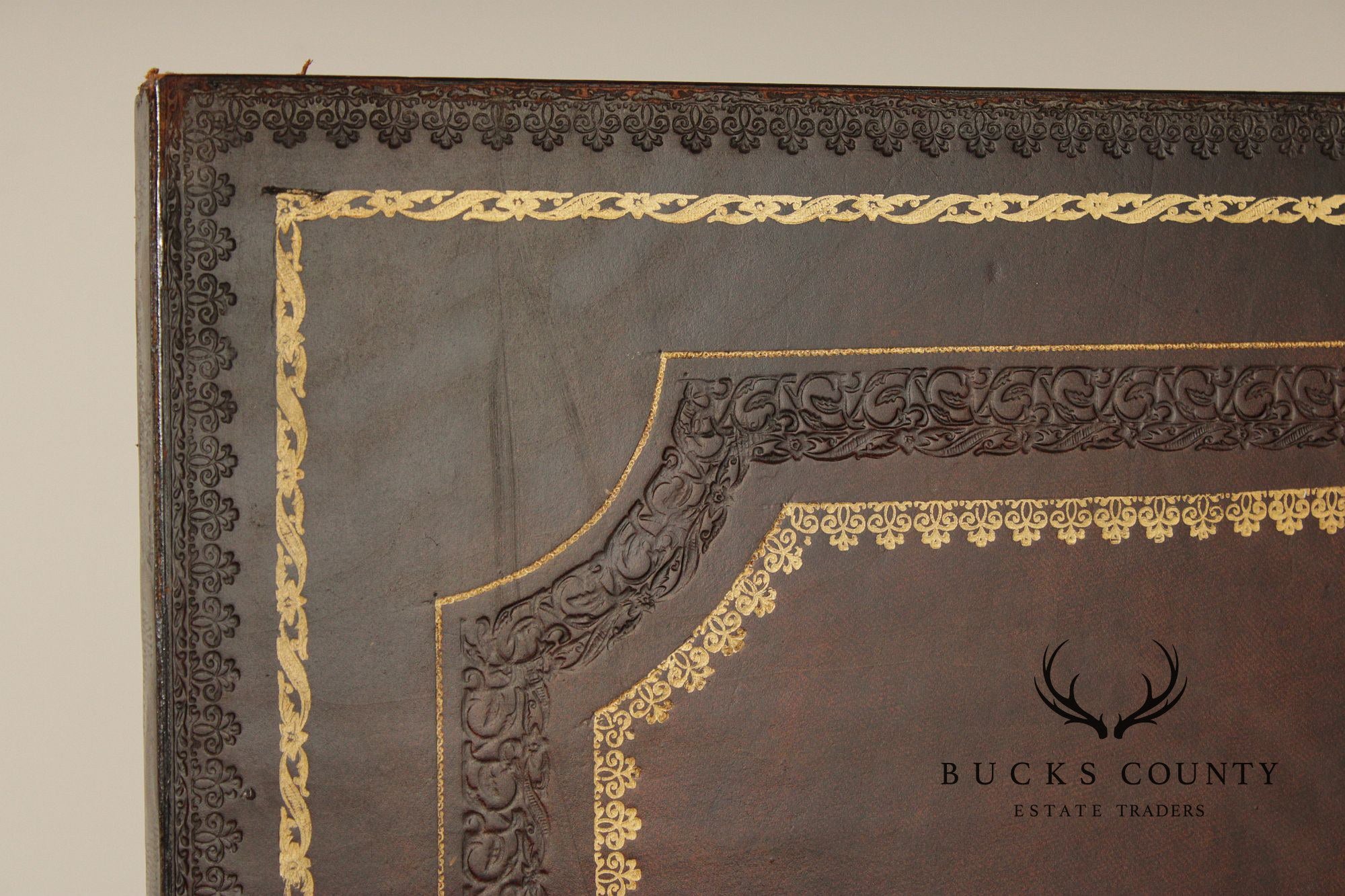 Maitland Smith Four-Panel Leather Folding Screen