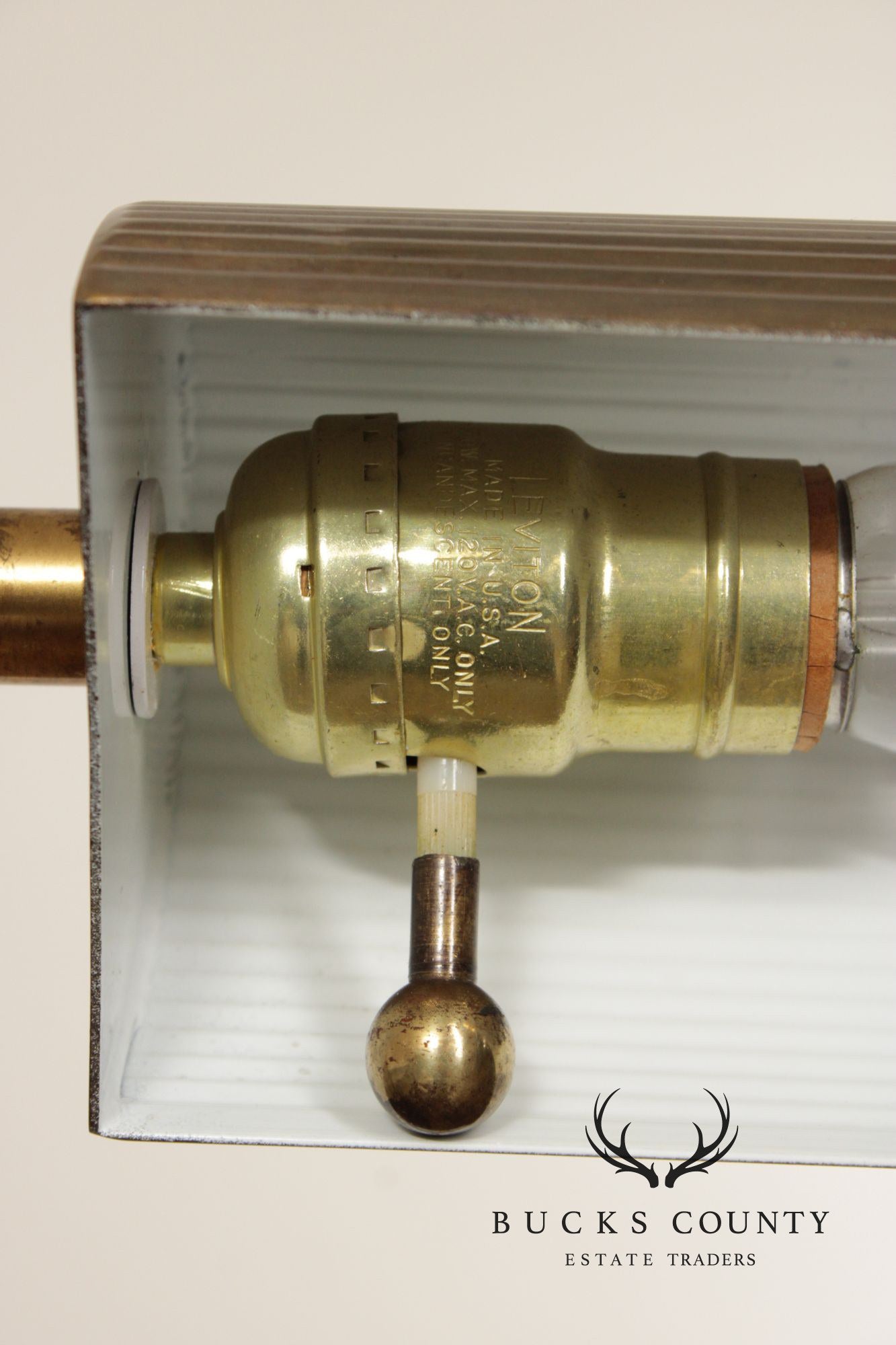 Leviton Mid-Century Modern Style Brass Adjustable Floor Lamp