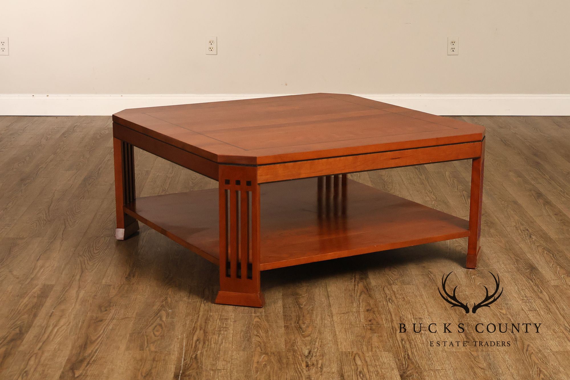 Stickley 21st Century Collection Large Square Cherry Coffee Table