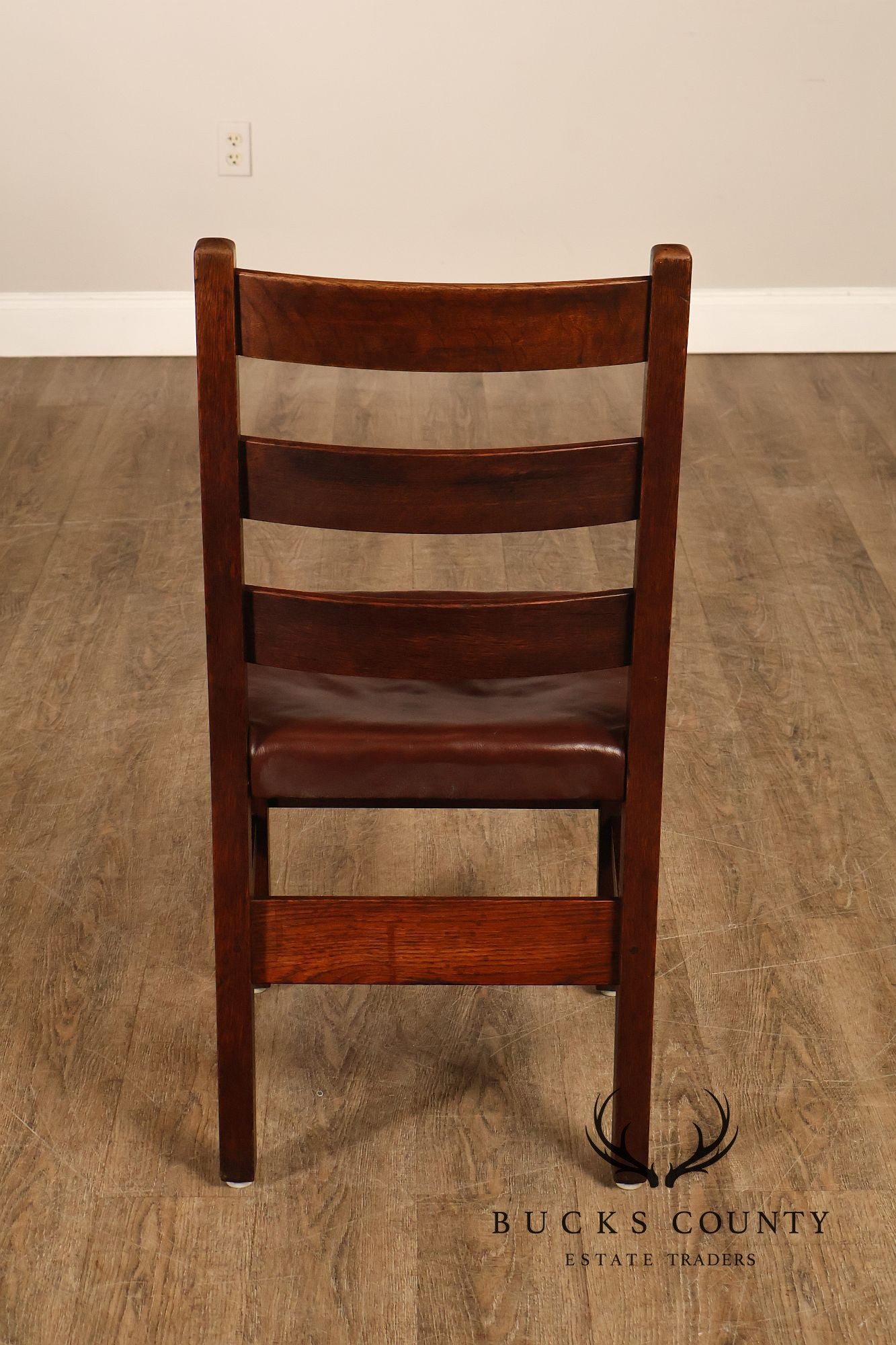Antique Gustav Stickley No. 306 1/2 Oak Dining Chairs Set Of Seven