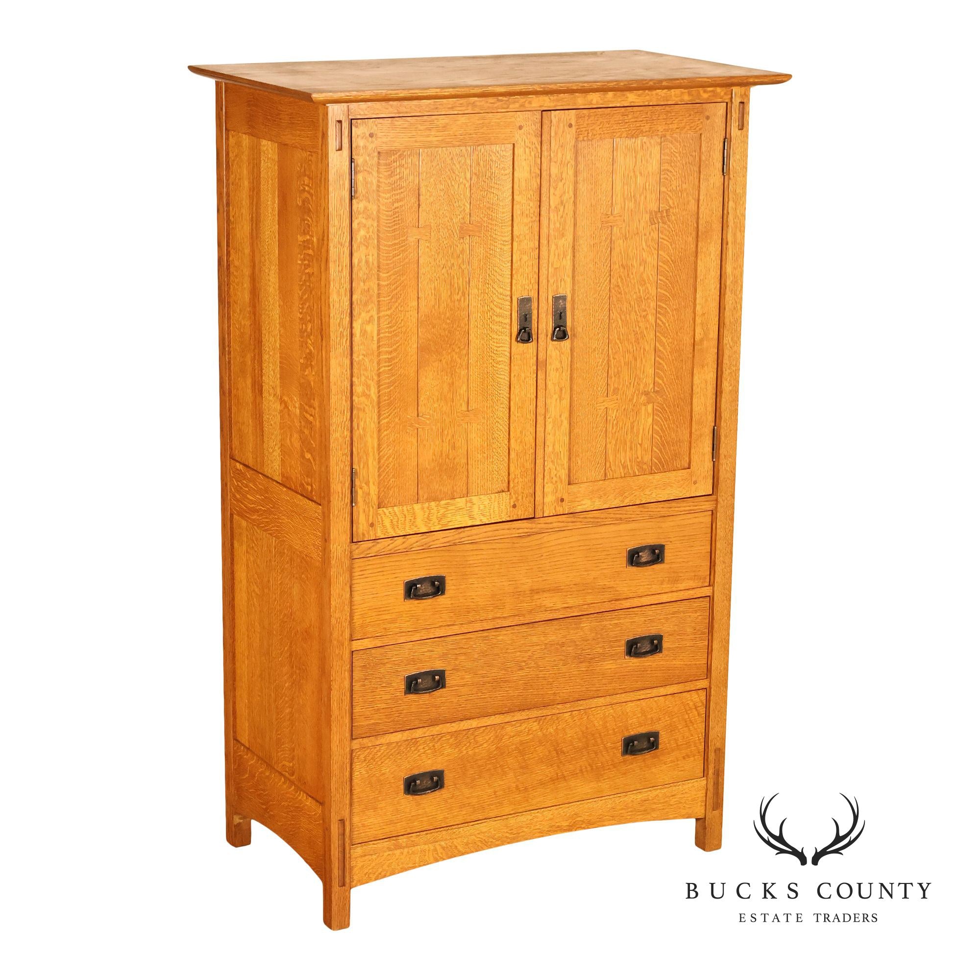 Stickley Mission Collection Oak Entertainment Armoire